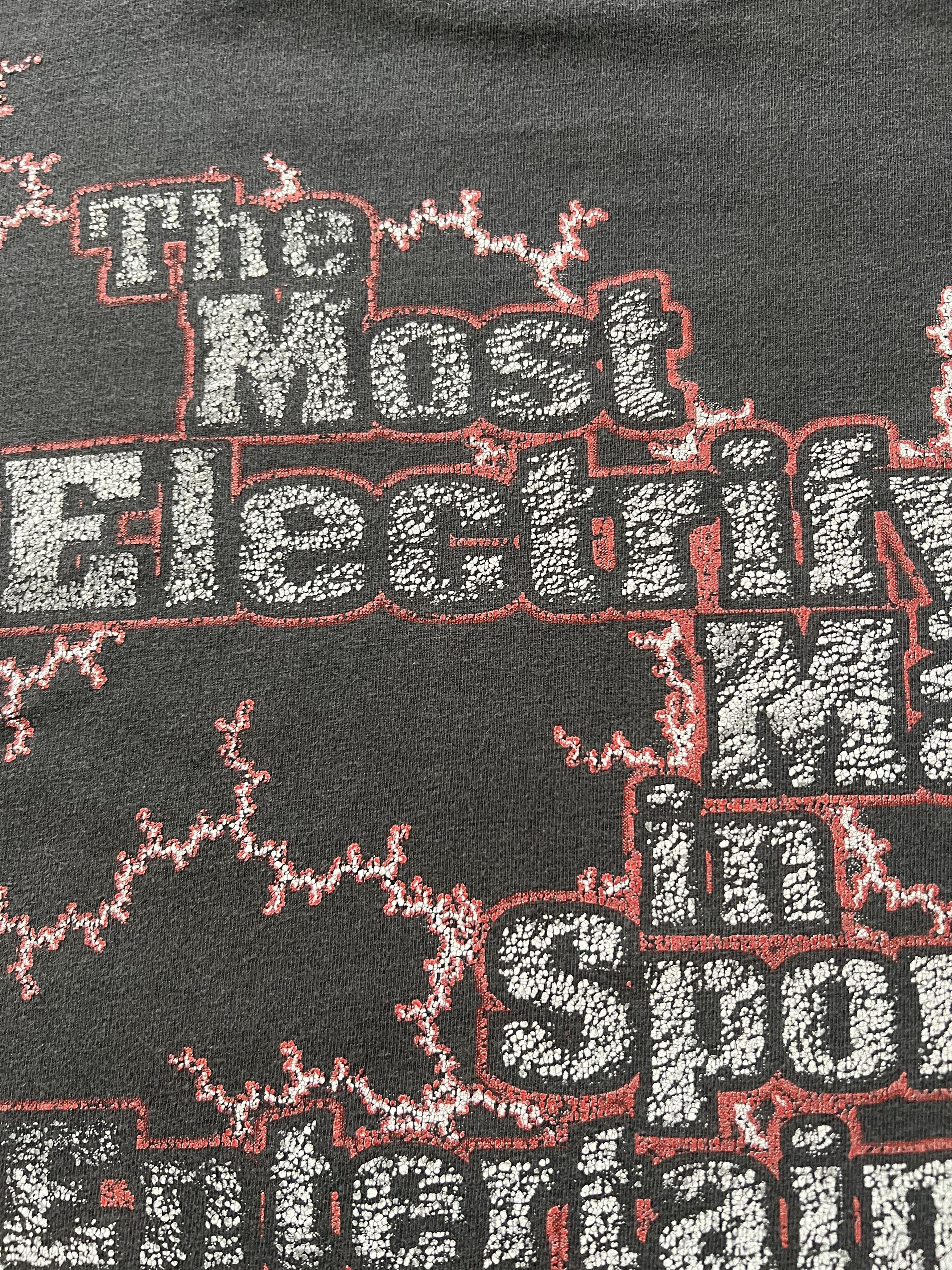 Vintage Vintage 1999 The Rock Lighting WWE Faded Black Tee Size US L / EU 52-54 / 3 - 10 Thumbnail