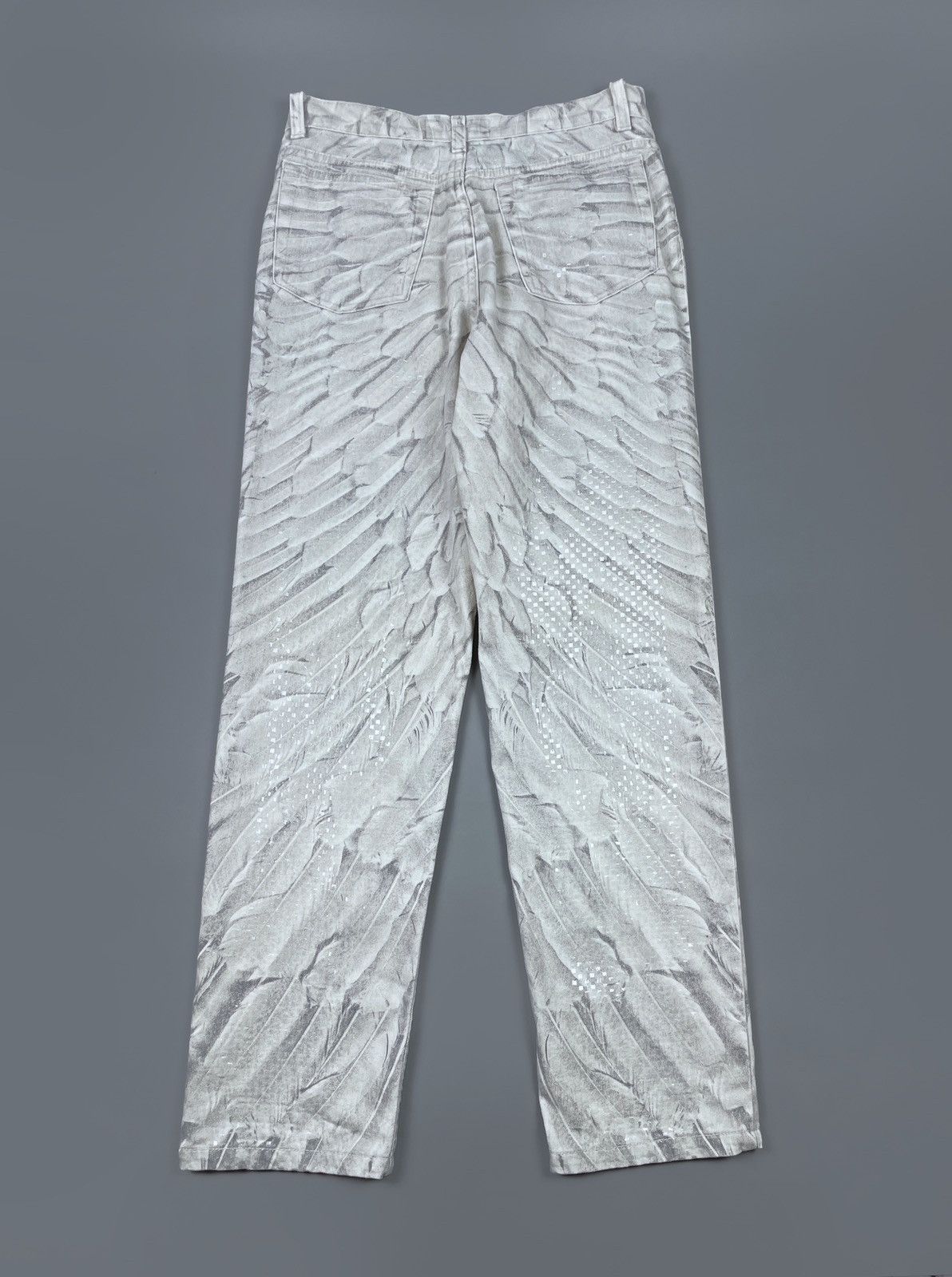 Roberto Cavalli Vintage Roberto Cavalli Feathers Wings Pattern Shine Pants M Size 28" / US 6 / IT 42 - 9 Thumbnail