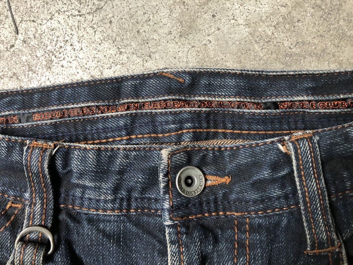 Japanese Brand Nicole Club For Men Flare Denim Jeans Size US 31 - 5 Thumbnail