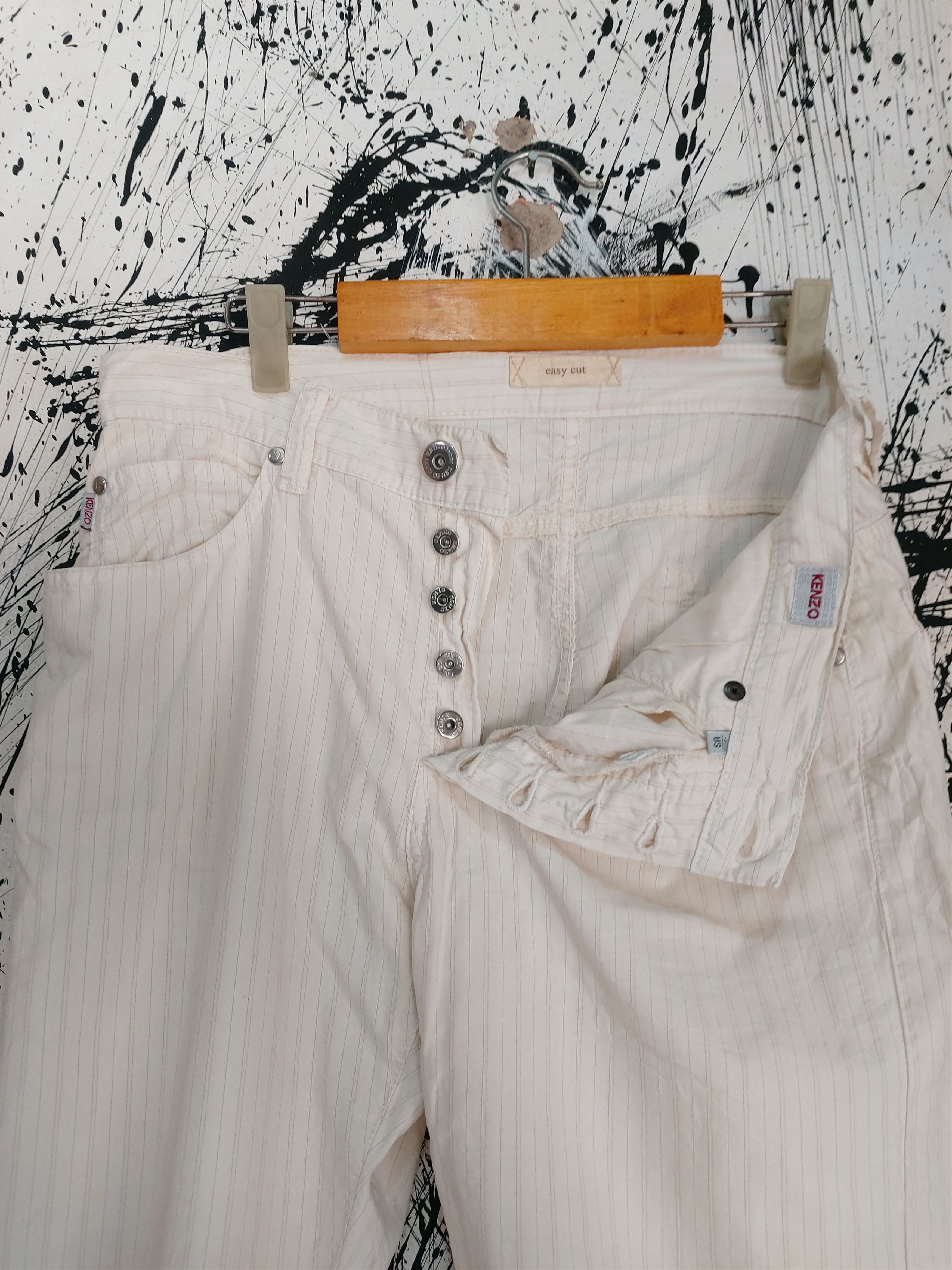 Kenzo 80'S KENZO HOME CASUAL STRIPE TROUSER PANTS Size US 33 - 6 Thumbnail