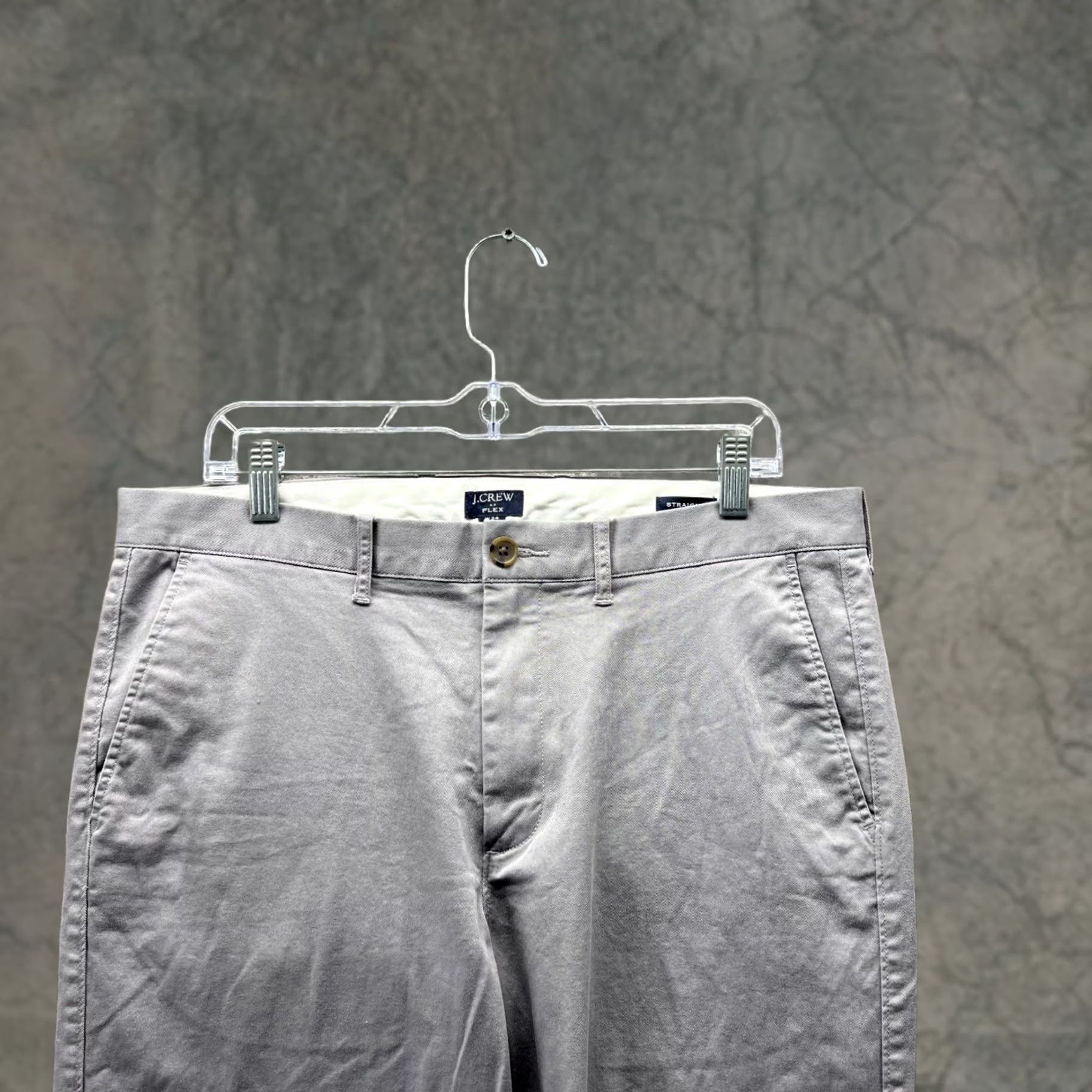 J.Crew J.CREW Pants Men 34x32 Gray Chino Flat Front Straight Fit Casual Business Formal Size US 34 / EU 50 - 1 Thumbnail
