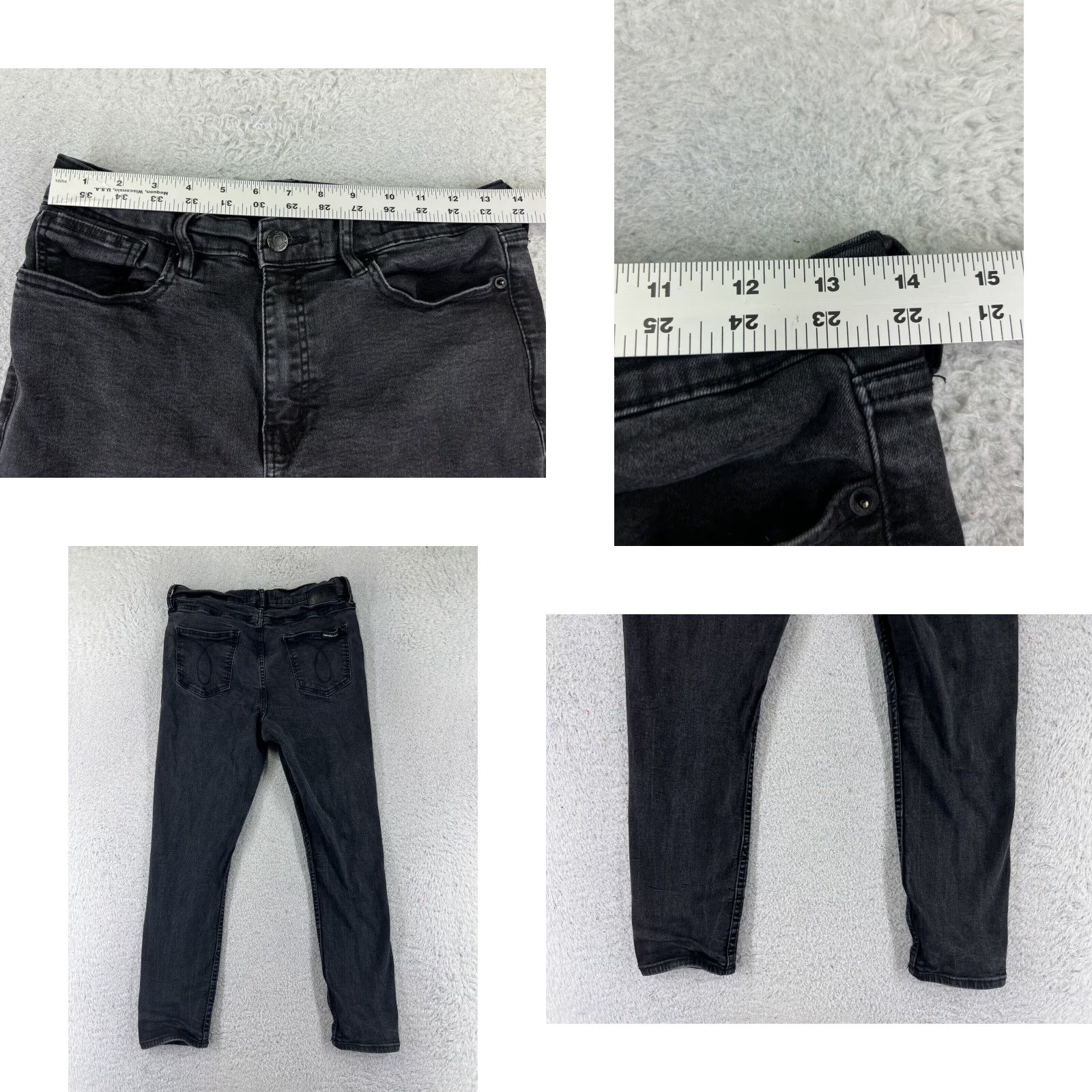 Calvin Klein Calvin Klein Jeans Women 12 Black Denim High Rise Jegging Cotton 27x24 Size 34" / US 12 / IT 48 - 9 Thumbnail