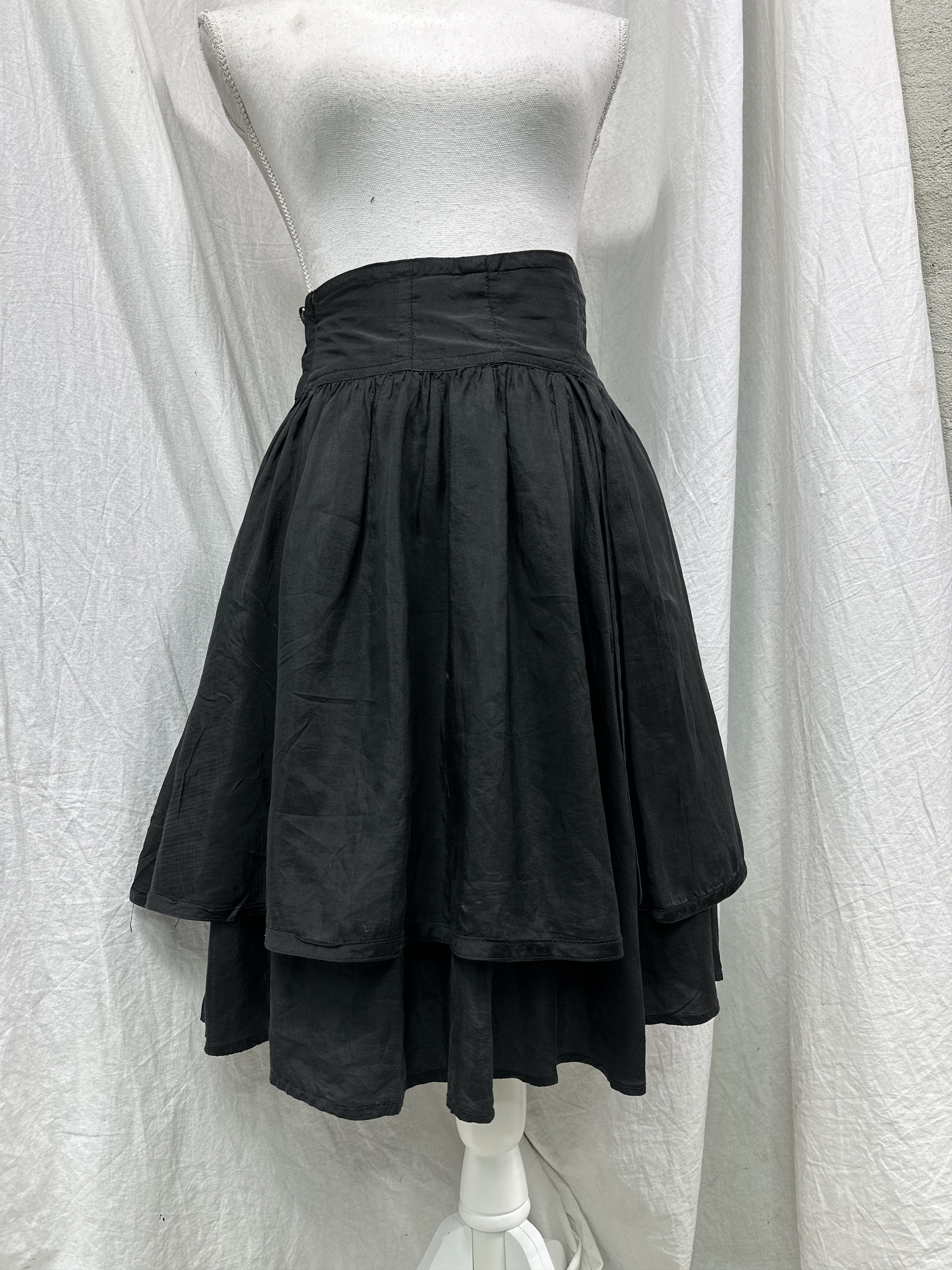 Vintage Vintage Avant Garde Grunge Silk High Waist Skirt Y2K Size 25" / US 0 / IT 36 - 1 Thumbnail