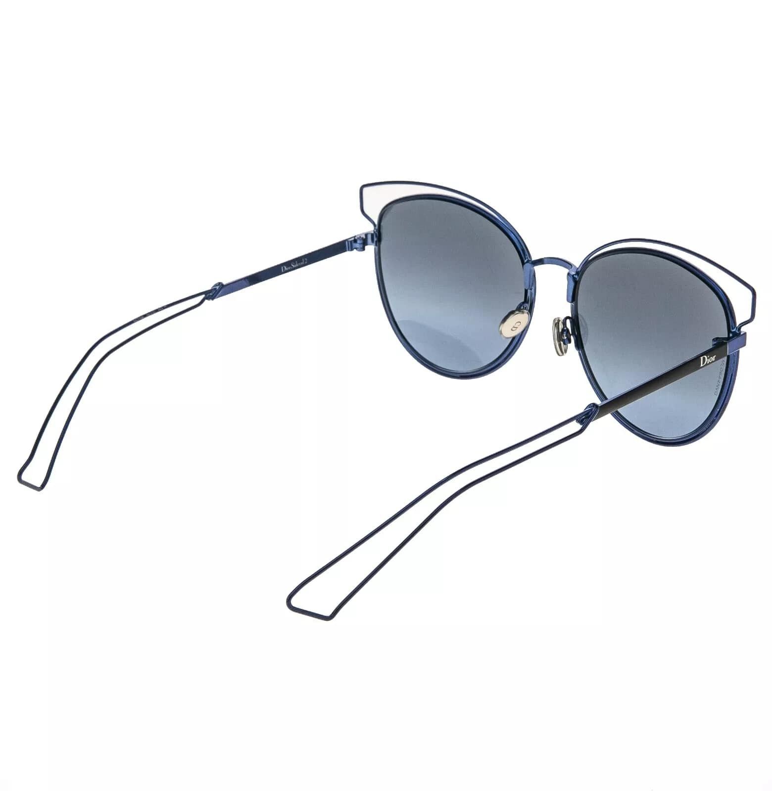 Christian Dior Monsieur CHRISTIAN DIOR SIDERAL 2 Black Blue Mirrored Metal SIDERAL2 Size ONE SIZE - 7 Thumbnail