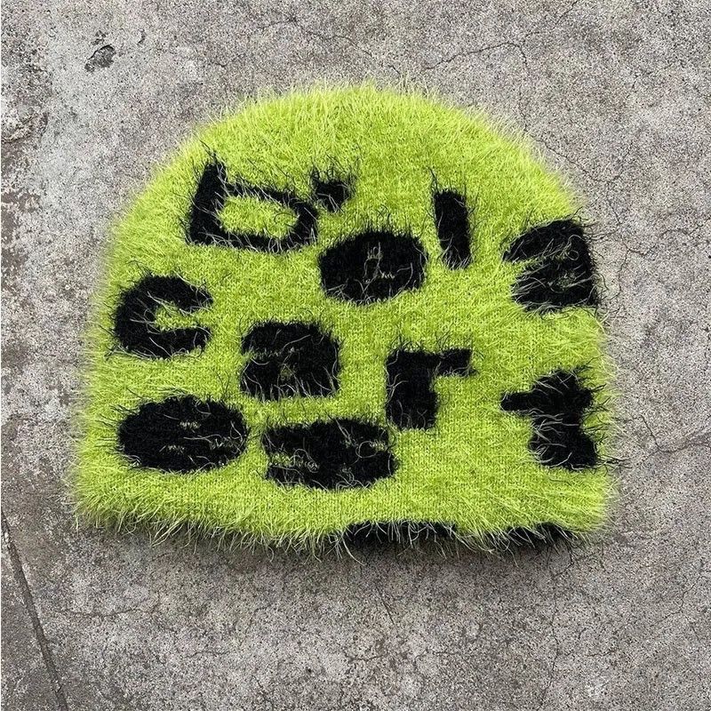 Japanese Brand Rabbit Fur Aesthetics Knit Beanie Hat Size ONE SIZE - 3 Thumbnail