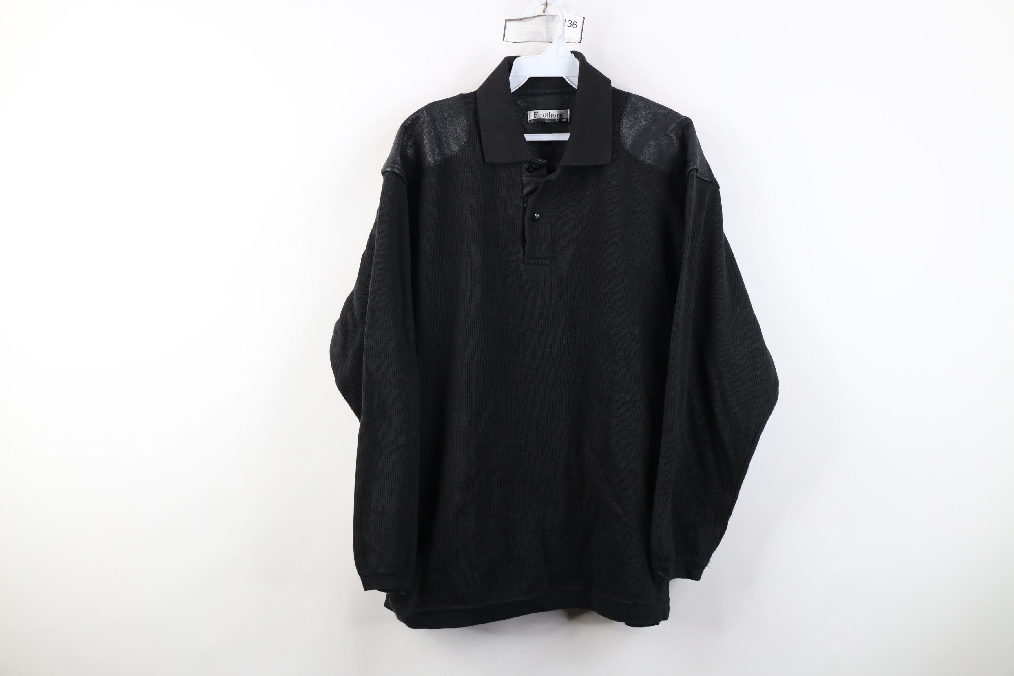 Vintage Vintage 90s Streetwear Ribbed Knit Long Sleeve Rugby Polo Size US XL / EU 56 / 4 - 1 Thumbnail