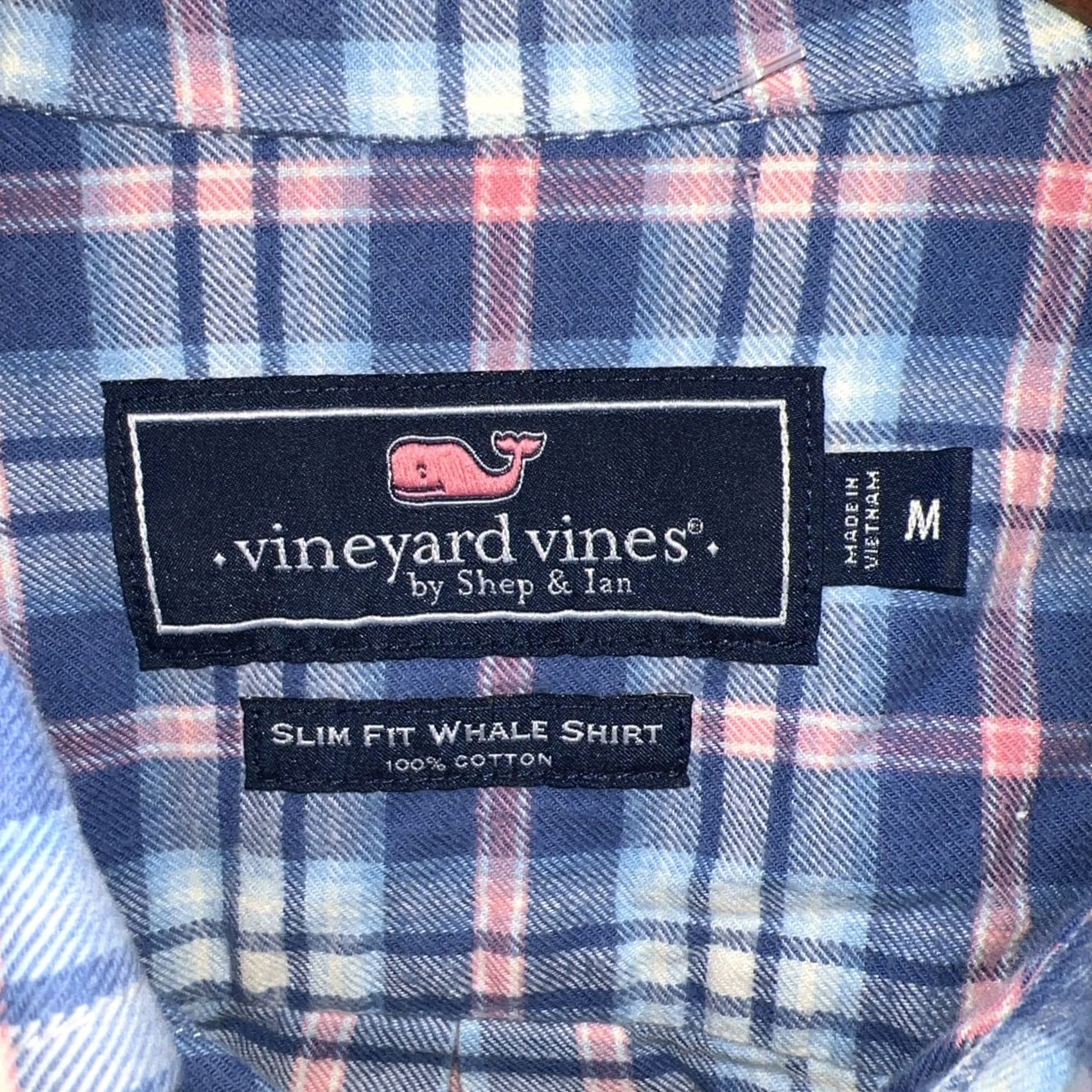 Vineyard Vines VINEYARD VINES Slim Fit Whale Shirt Blue Plaid Shirt Mens Size M Size US M / EU 48-50 / 2 - 4 Thumbnail