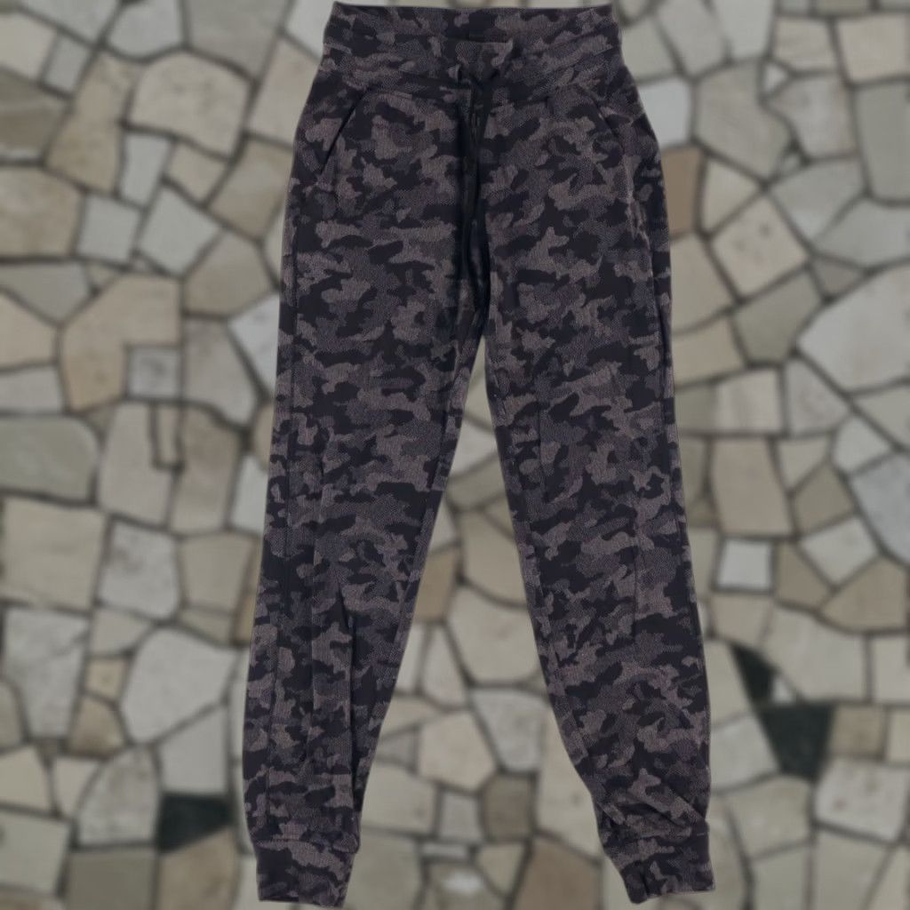 Lululemon VINTAGE Lululemon Ready to Rulu Jacquard Leggings Black Camo Women's 2 Size 26" / US 2 / IT 38 - 1 Thumbnail