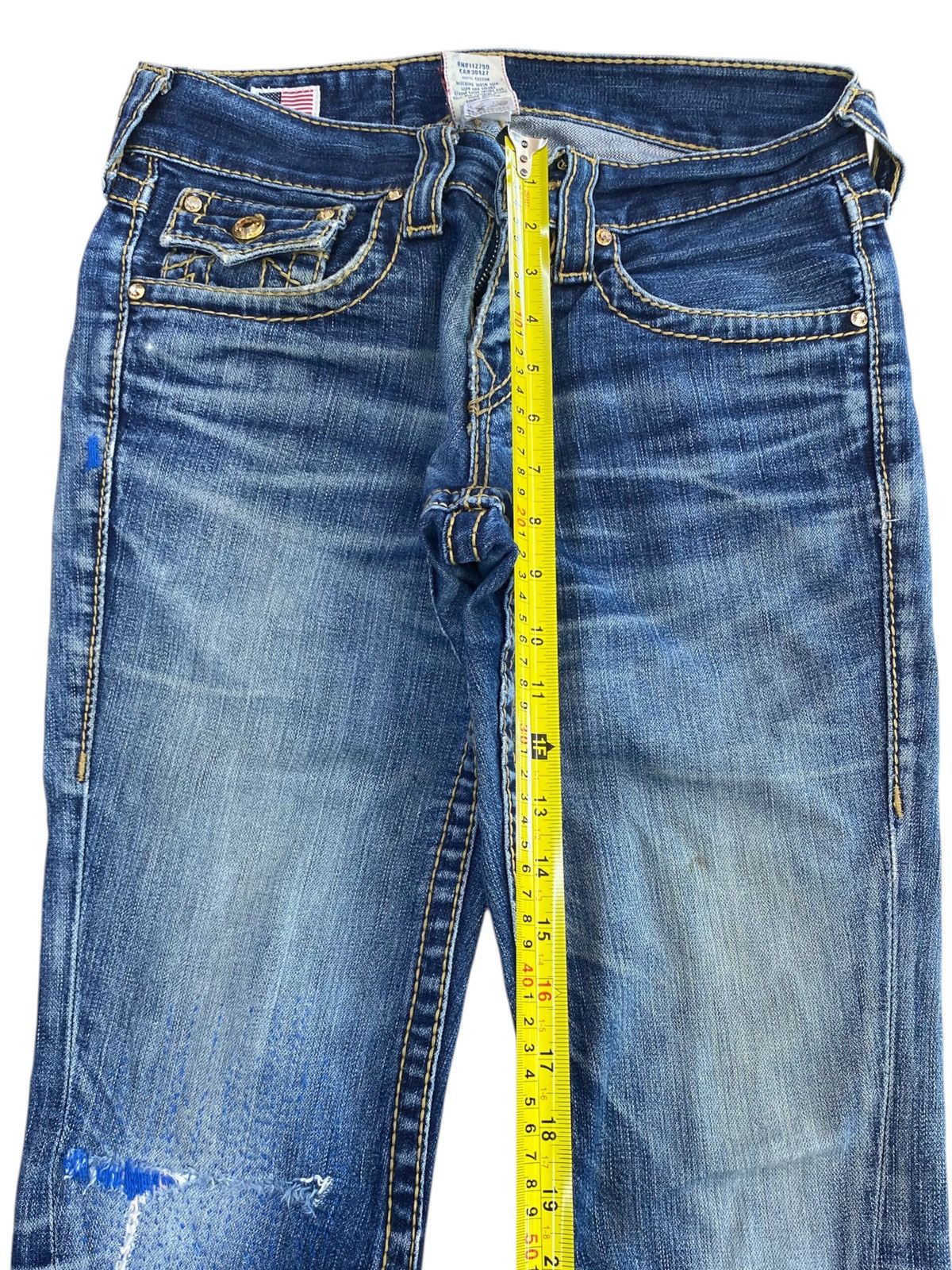 True Religion True Religion Whiskers Faded Wash Style Twist Leg Jeans Size US 30 / EU 46 - 6 Thumbnail