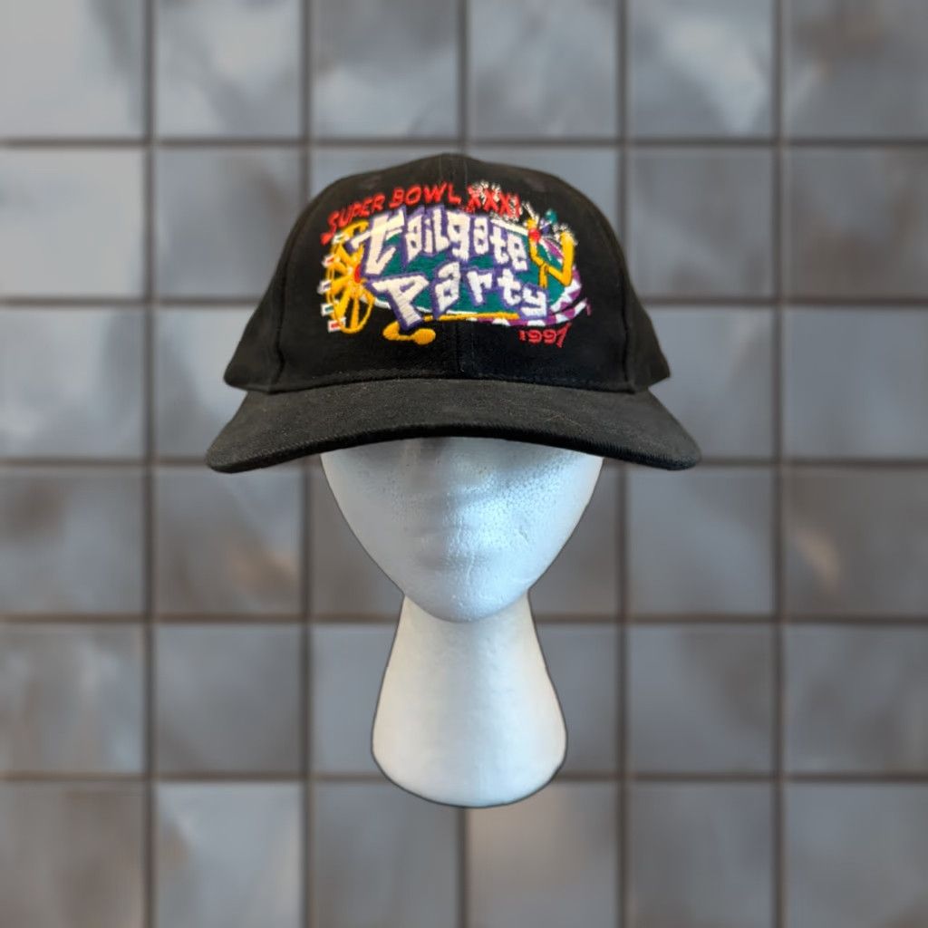 Logo Athletic VINTAGE Logo Athletic Men's Snapback Hat Cap One Size Black Super Bowl XXXI 1997 Tailgate Sports Retro Size ONE SIZE - 1 Thumbnail