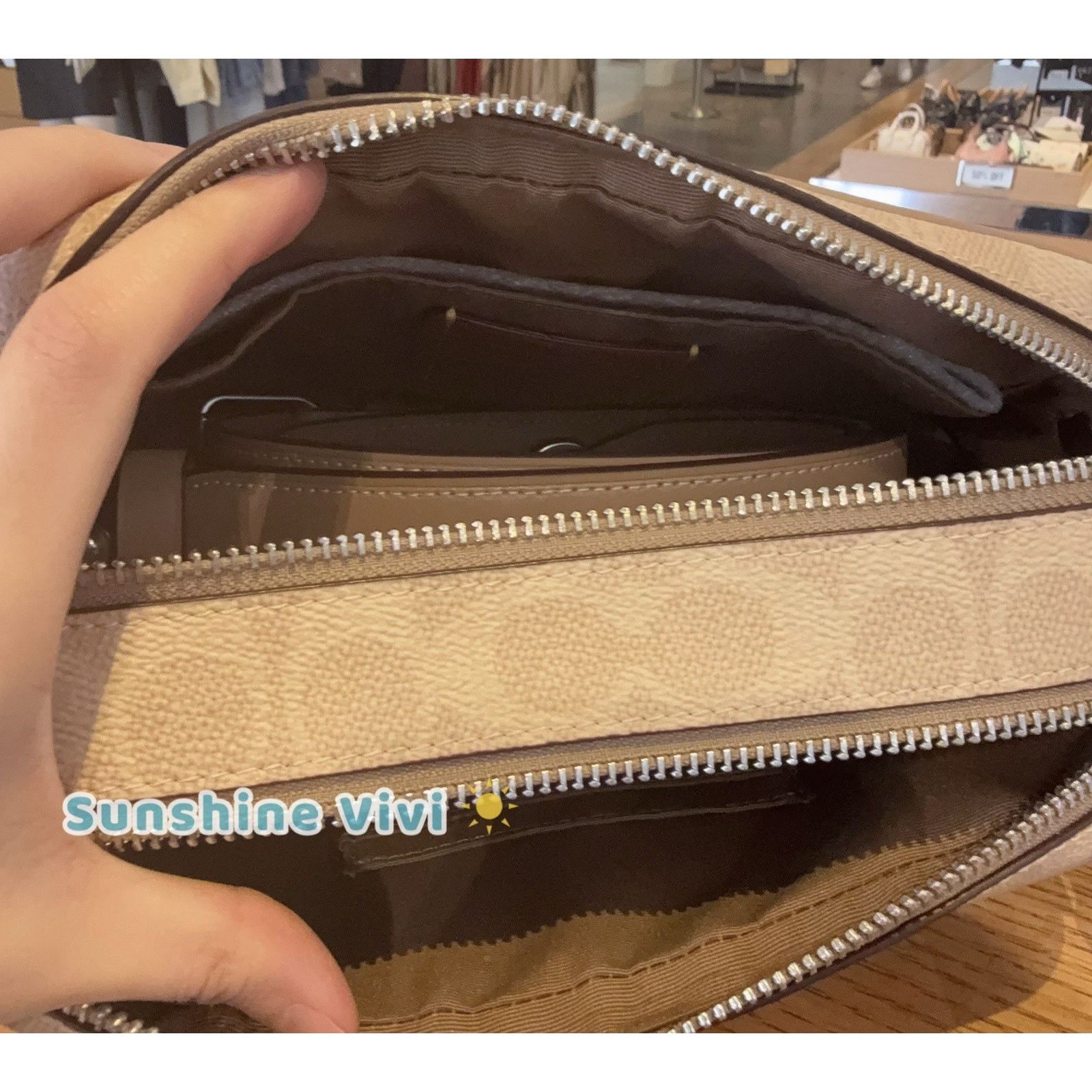 Coach NWT Coach Carey Crossbody Bag Leather CEK66 Sand/Taupe Size ONE SIZE - 7 Thumbnail