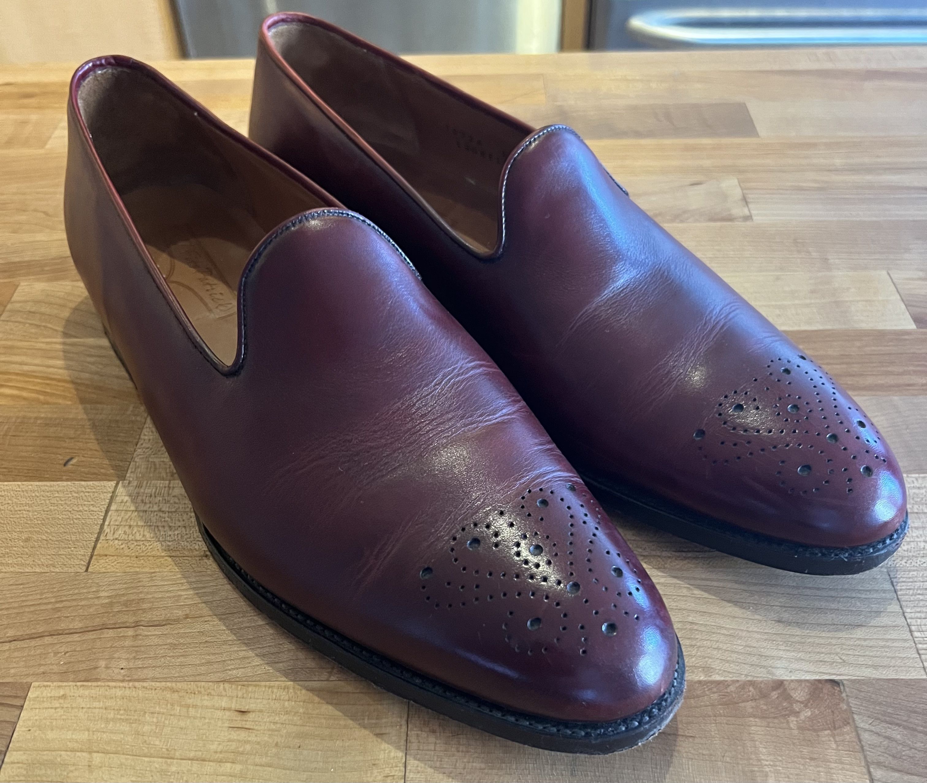 J.FitzPatrick J. FitzPatrick Chelan Dress Loafers - Burgundy - 12E (US) Size US 12 / EU 45 - 1 Thumbnail