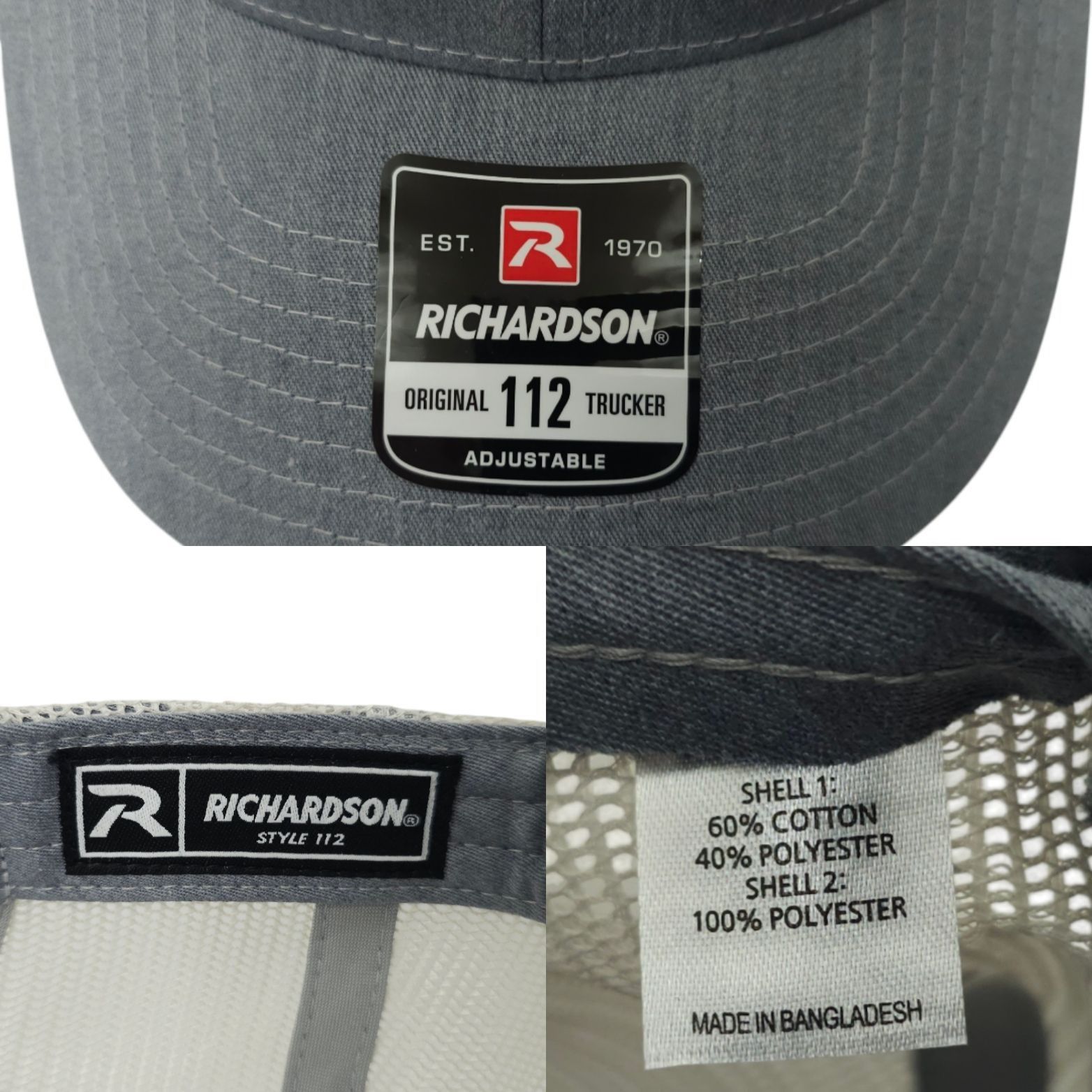 Richardson Blue Gold Embroidered T Logo Mesh Snapback Cap Trucker Hat Size ONE SIZE - 8 Thumbnail