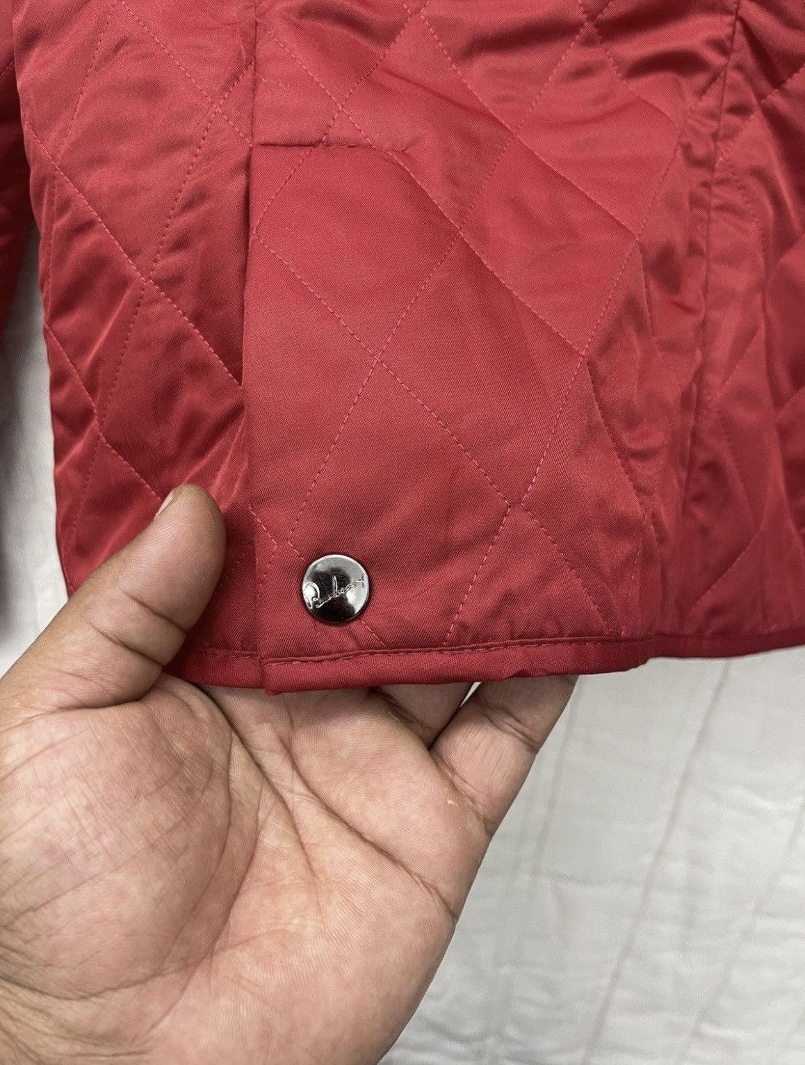 Burberry RARE💥BURBERRY RED QUILTED JACKET Size M / US 6-8 / IT 42-44 - 10 Thumbnail