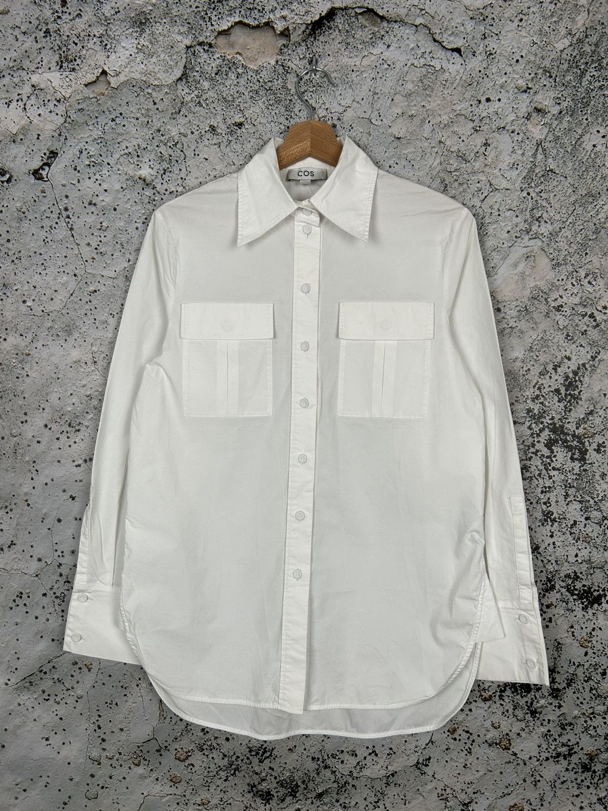 Cos COS Basic White Shirt Classic Designer Avant Garde Size US S / EU 44-46 / 1 - 1 Thumbnail