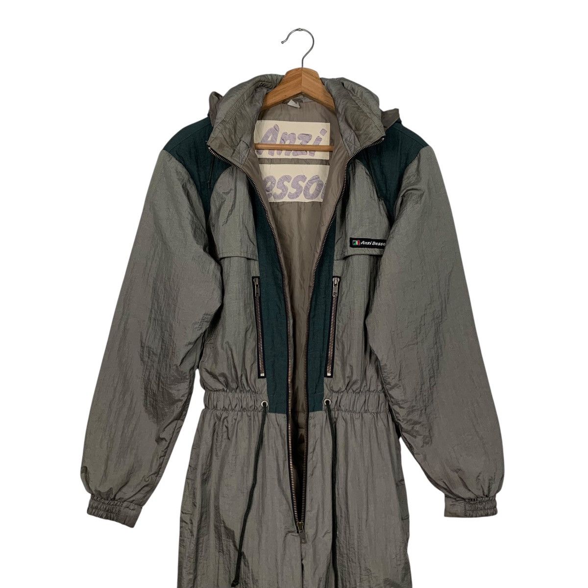 Japanese Brand ANZI BESSON Hoodied Jumpsuit Coverall Size M #1676-C74 Size US 26 / EU 42 - 13 Thumbnail