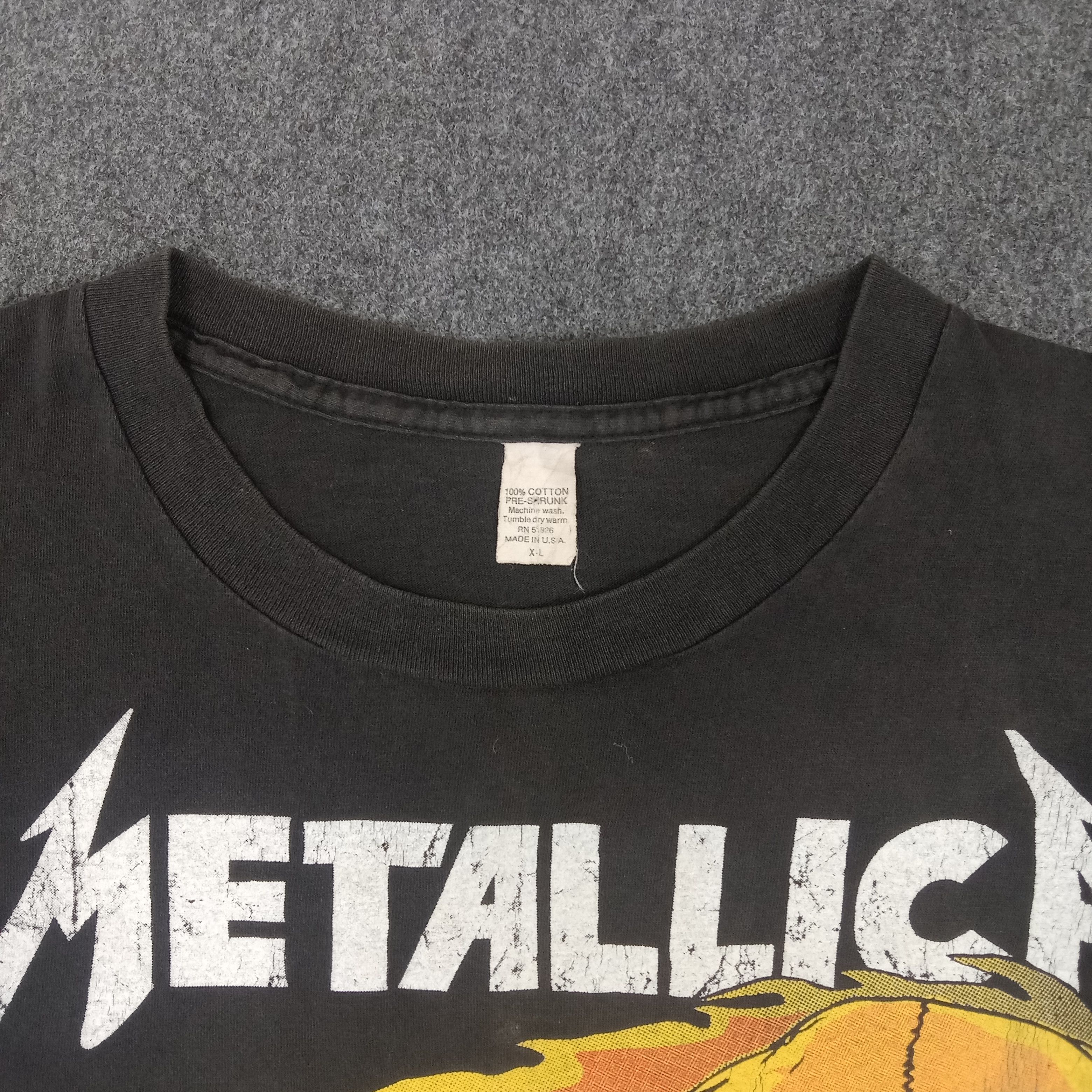 Band Tees × Metallica × Vintage Vintage 90's Metallica American Heavy Metal Band Tshirt Size US XXL / EU 58 / 5 - 4 Thumbnail
