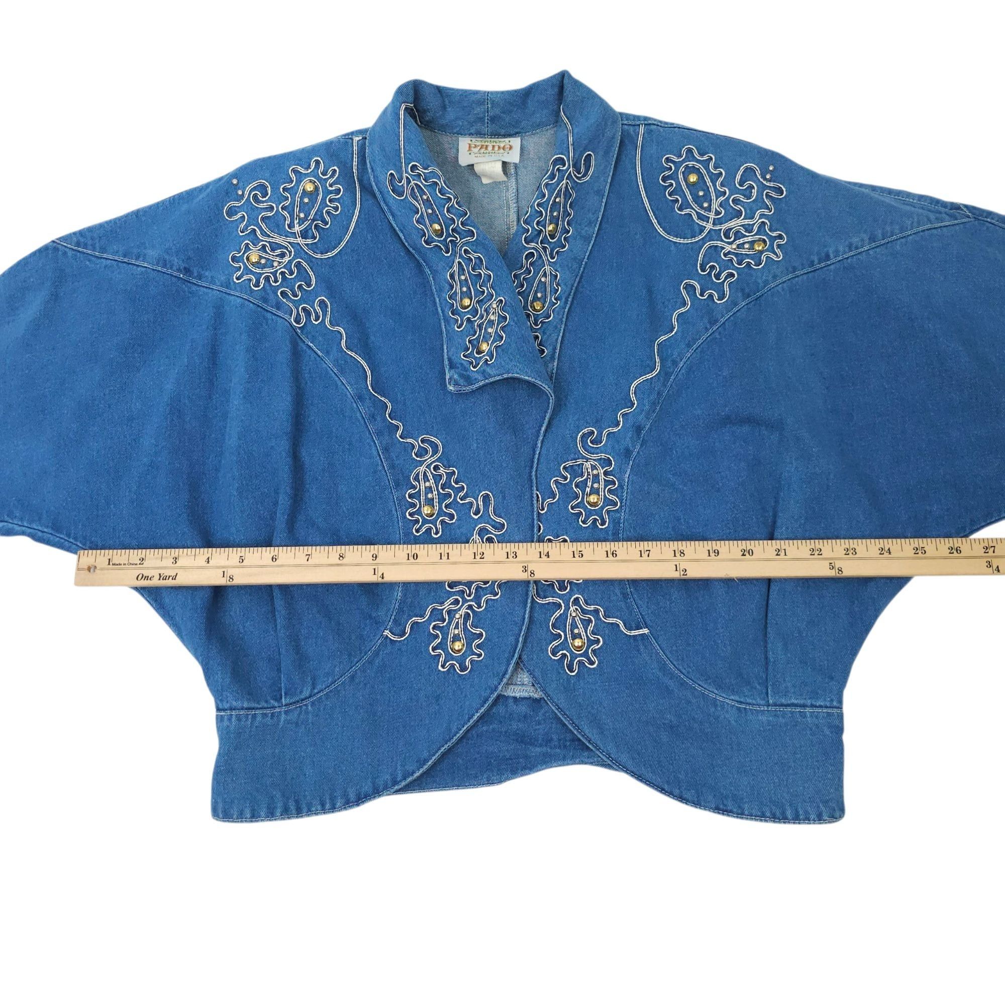 Other Pado Denim Western Jacket Womens S Vintage Embellished Open Size S / US 4 / IT 40 - 4 Thumbnail