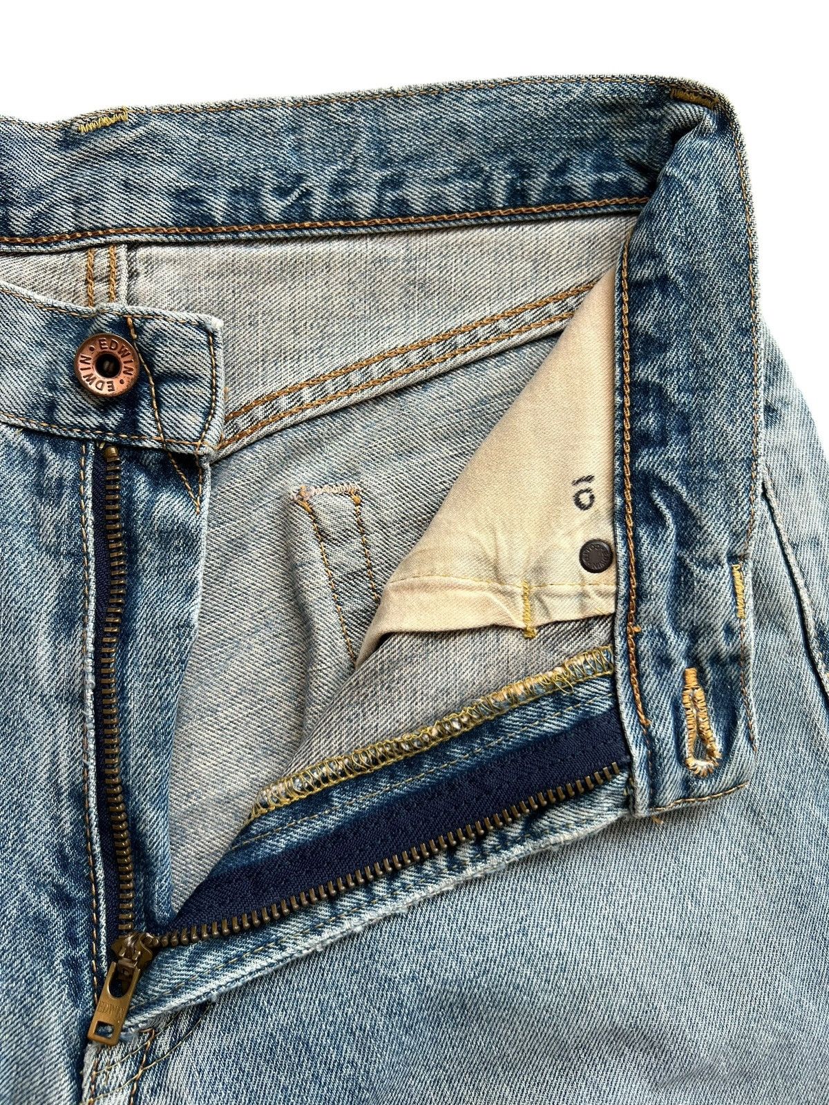 Edwin Vintage Edwin 505x Selvedge Wide Distressed Denim Jeans Size US 28 / EU 44 - 10 Thumbnail