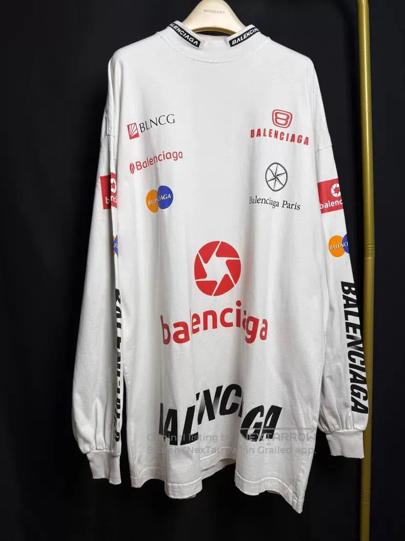 Balenciaga Balenciaga Racing Letter Logo Printed Destroyed Long Sleev Size US M / EU 48-50 / 2 - 1 Thumbnail