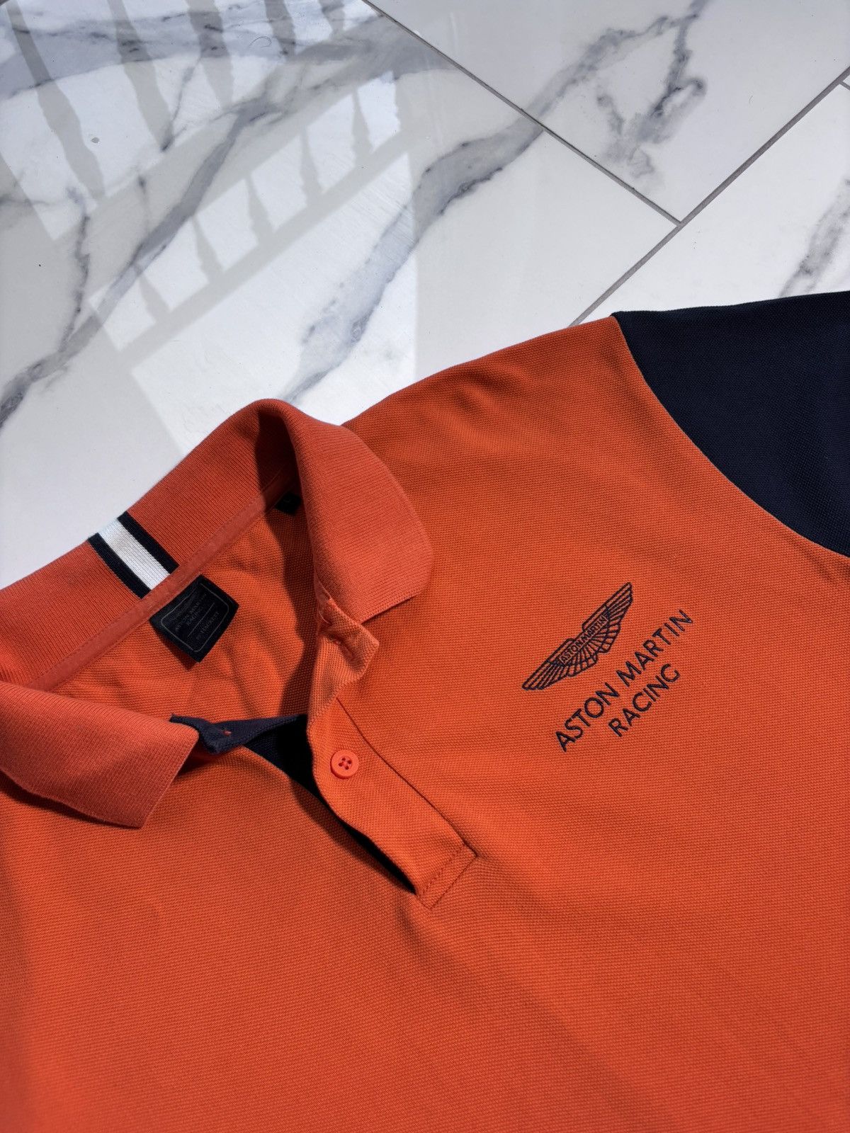 Hackett Aston Martin Racing Rugby Polo Tshirt Hackett F1 Luxury Size US L / EU 52-54 / 3 - 3 Thumbnail