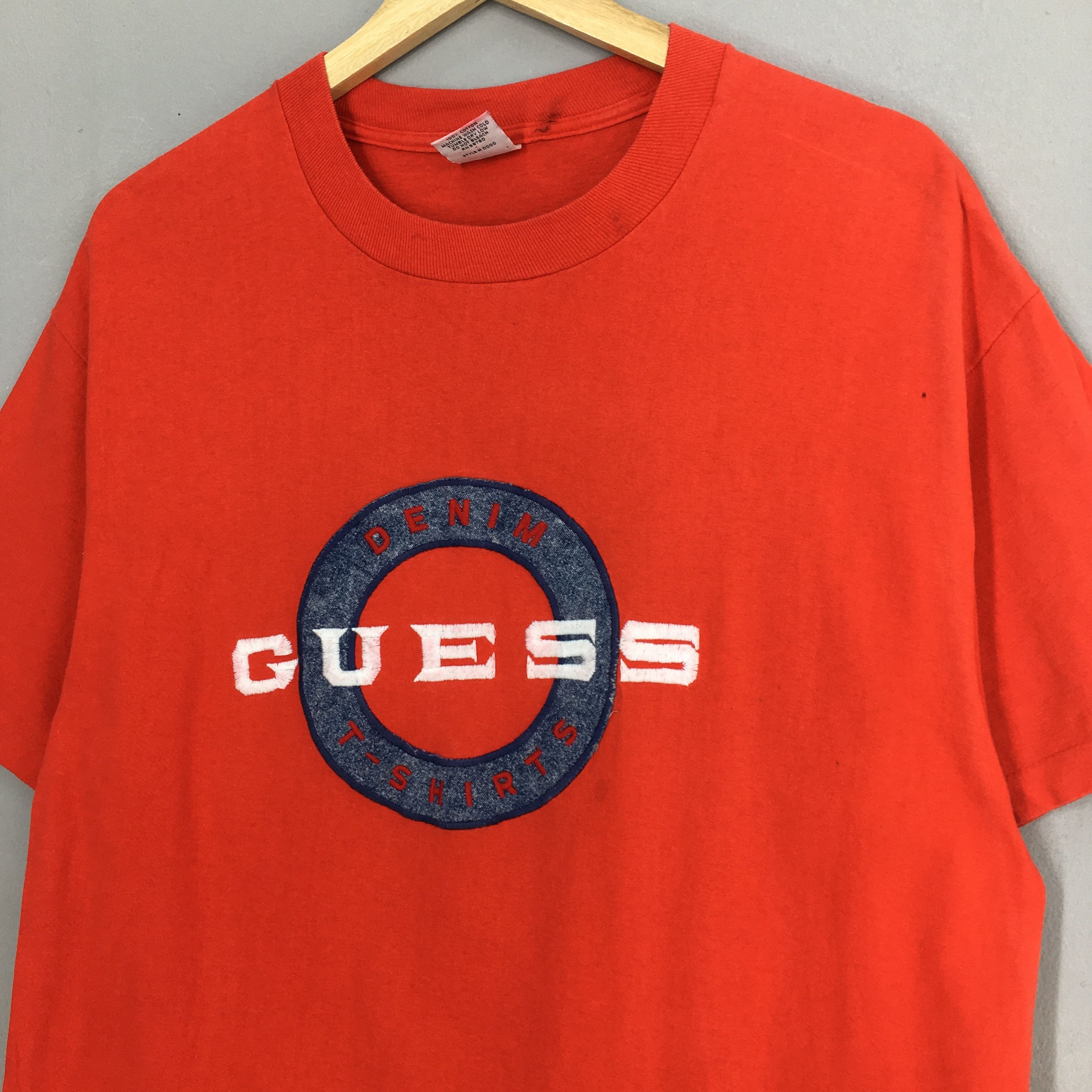 Guess × Vintage Vintage 1990's Guess Denim Usa Tshirt Large Size US L / EU 52-54 / 3 - 4 Thumbnail