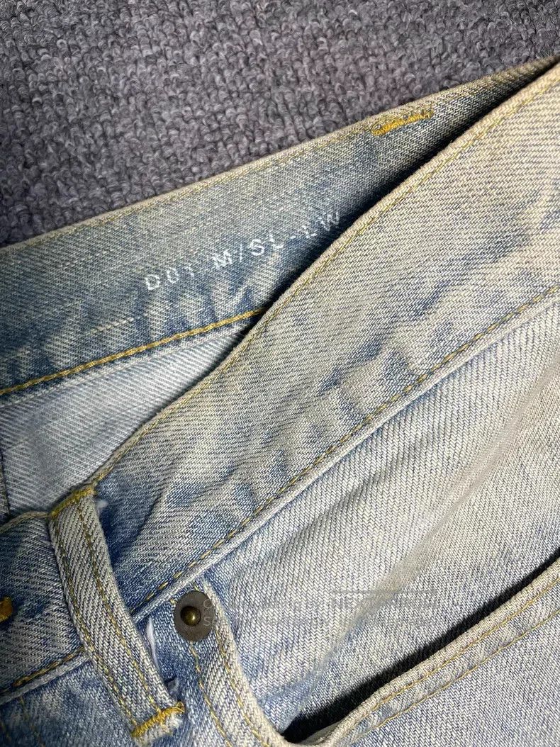 Saint Laurent Paris Saint Laurent Paris Ice Blue Washed Yellow Mud Stain Distr Size US 28 / EU 44 - 5 Thumbnail