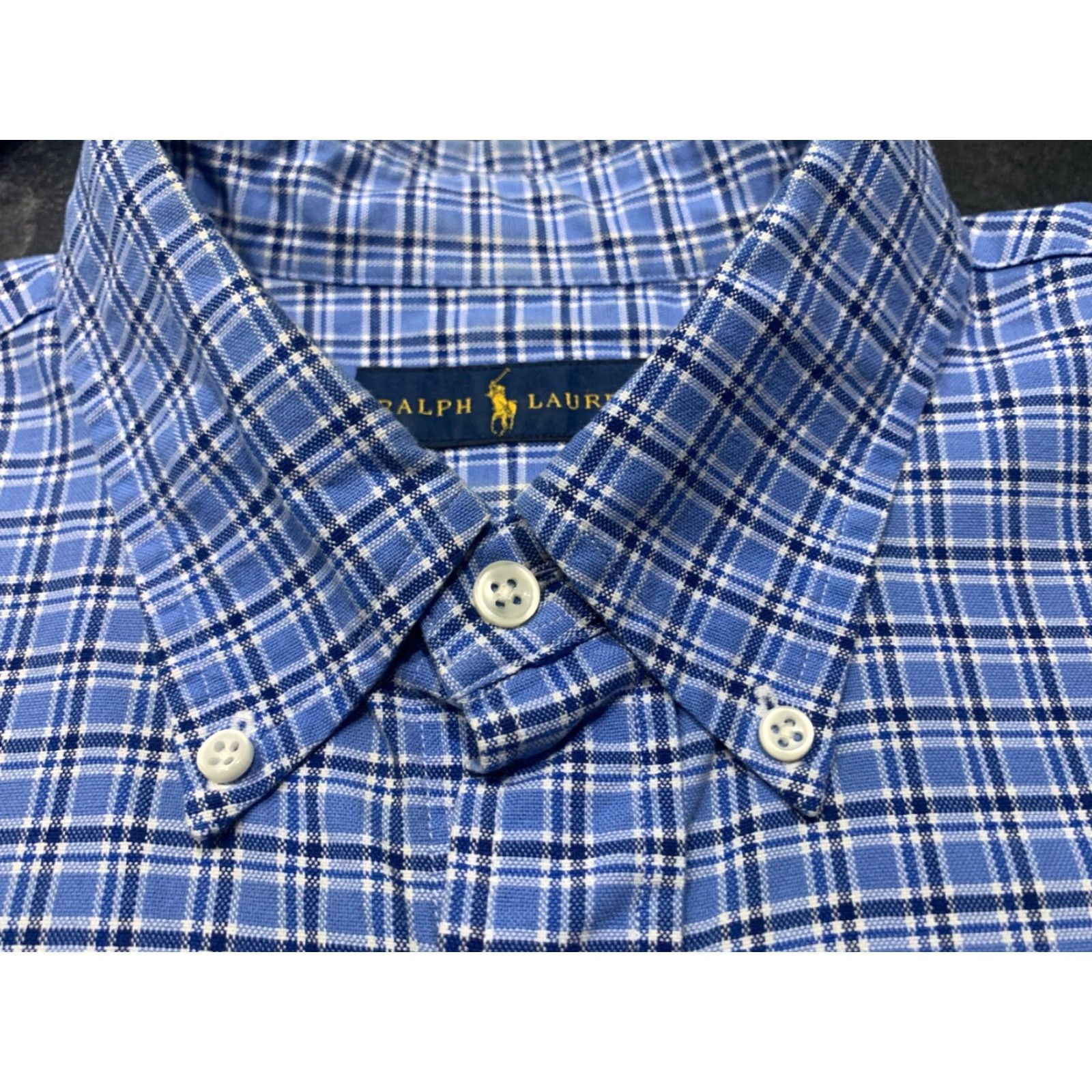 Polo Ralph Lauren Polo Ralph Lauren Long Sleeve Plaid Oxford Shirt Blue XL Mens Size US XL / EU 56 / 4 - 2 Thumbnail