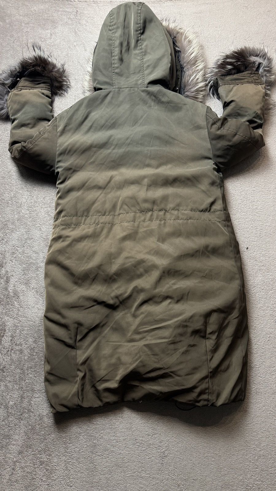 Moncler Khaki Raccoon Fur Collar Down Faded Parka Coat Jacket Size XS / US 0-2 / IT 36-38 - 9 Thumbnail