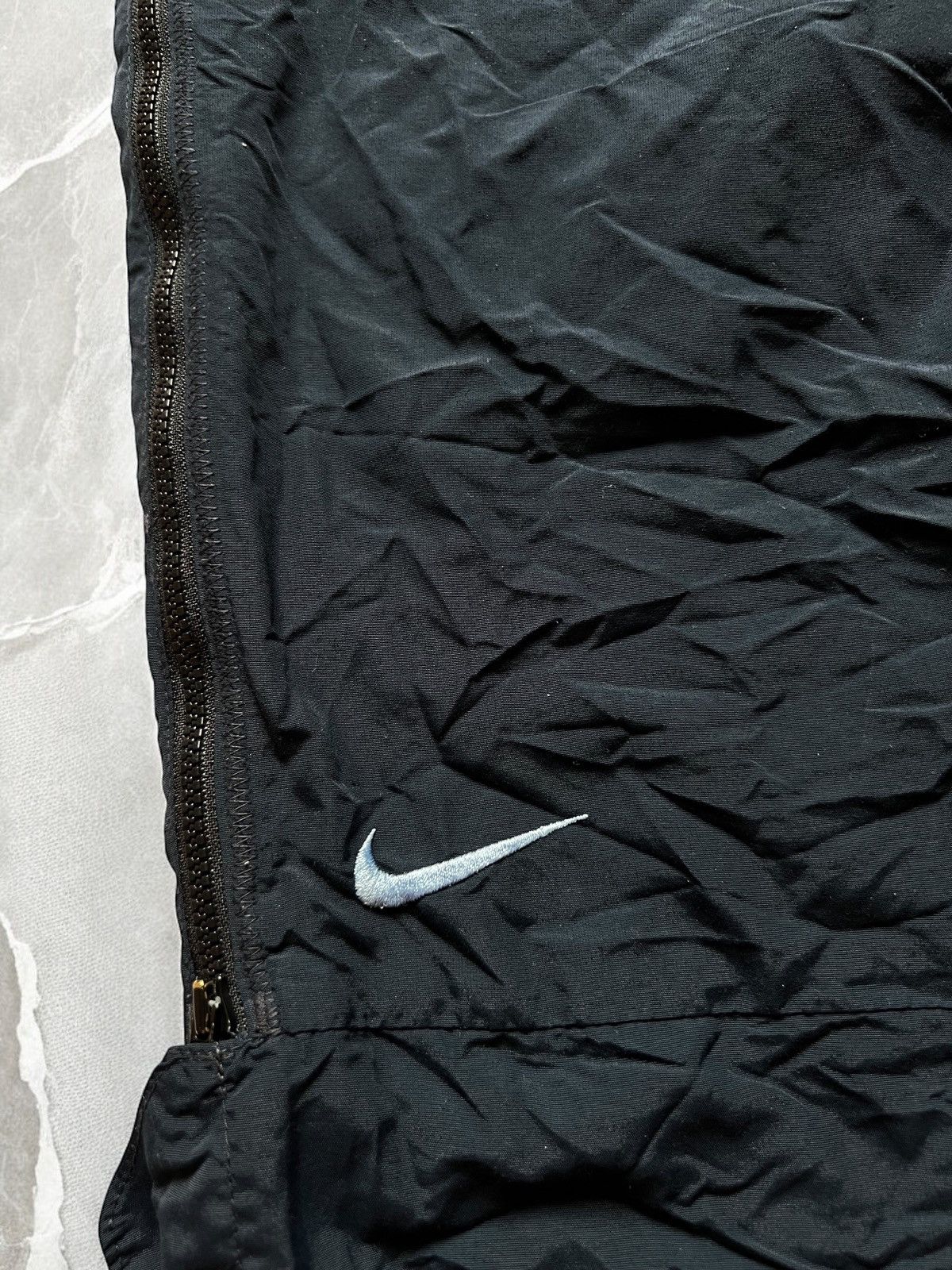 Nike × Vintage NIKE VERY WIDE! BAGGY KNEE LOGO TRACK SUIT PANTS y2k 90s ZIP Size US 33 - 6 Thumbnail