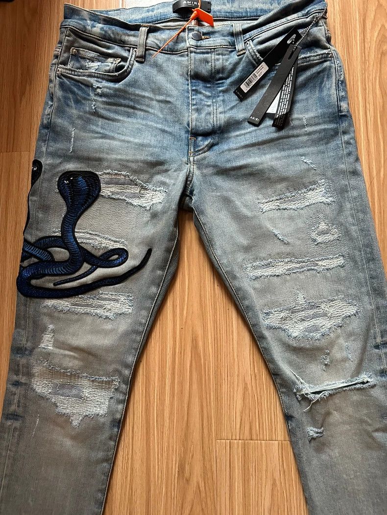 Amiri Amiri Embroidered logo jeans Size US 34 / EU 50 - 4 Thumbnail