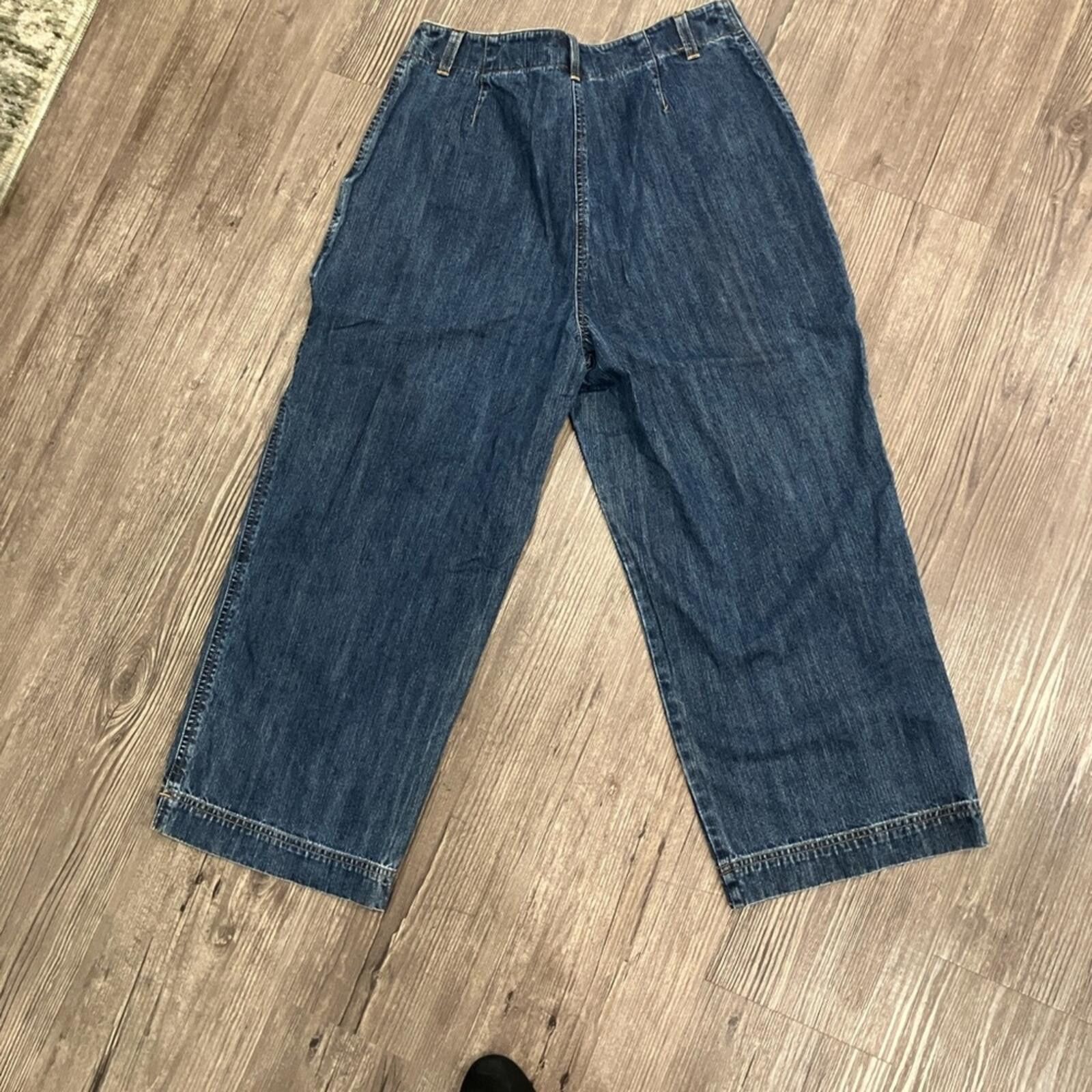Other Casual Blue Denim Cropped Pants Size 30" / US 8 / IT 44 - 4 Thumbnail