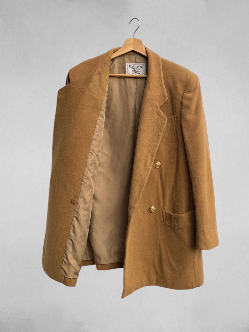 Burberry Vintage Burberrys Gold Tone Buttons Wool Jacket Size L / US 10 / IT 46 - 4 Thumbnail