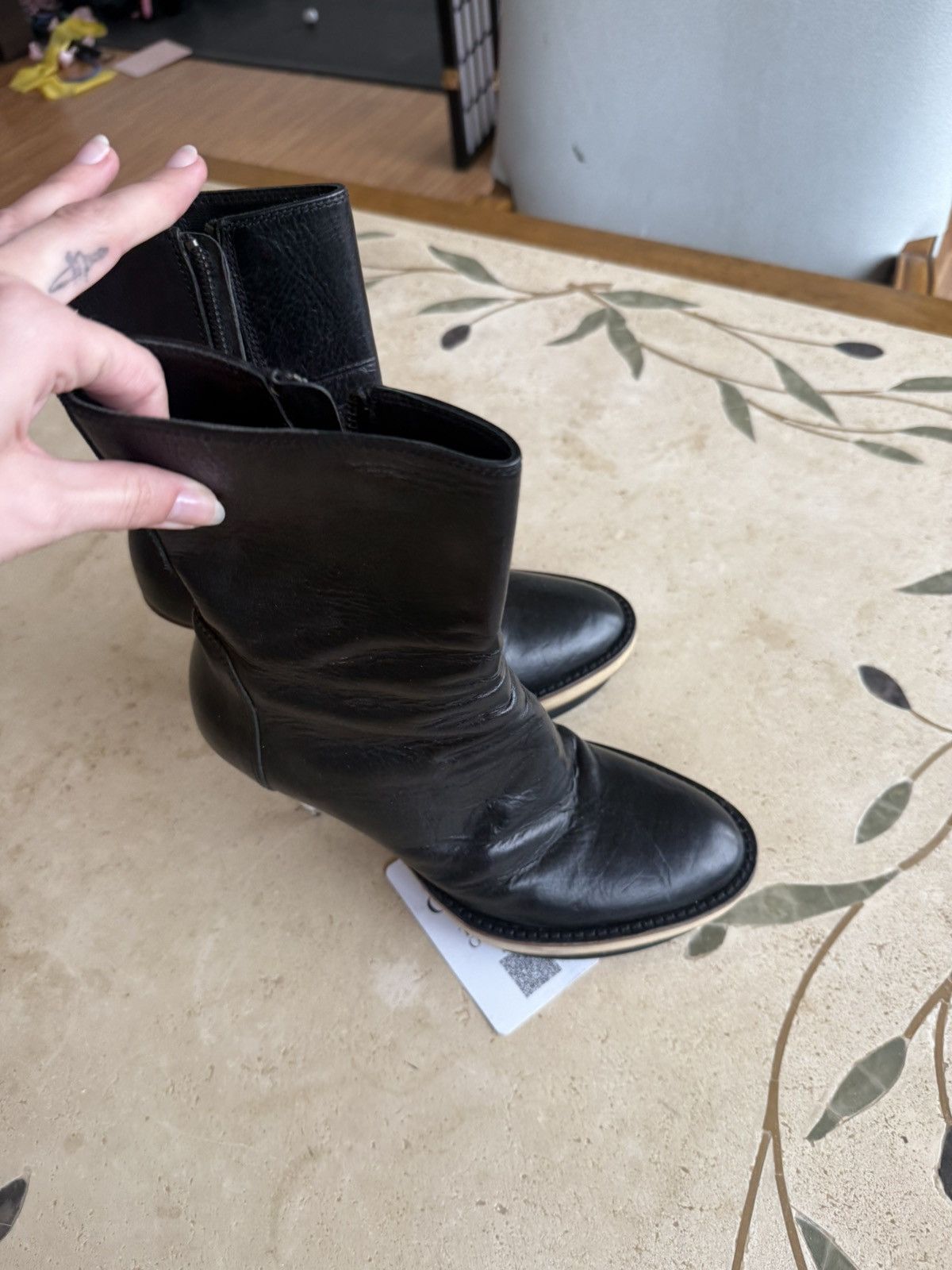 Ann Demeulemeester Anne Demeulemeester leather platform riding boots heeled Size US 9 / IT 39 - 3 Thumbnail