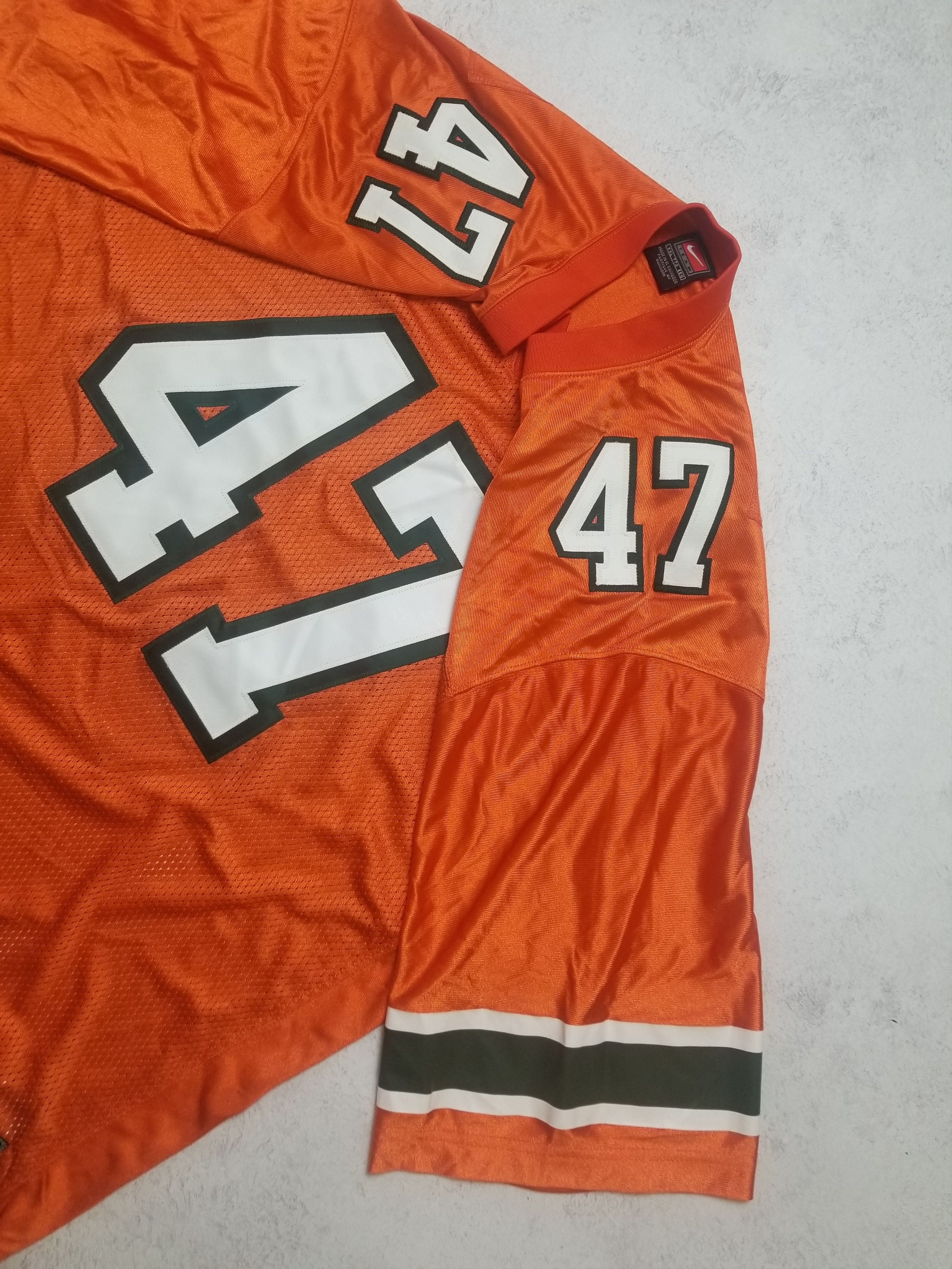 Nike Vintage Michael Irvin #47 University Miami Hurricanes Jersey Size US XXL / EU 58 / 5 - 12 Thumbnail