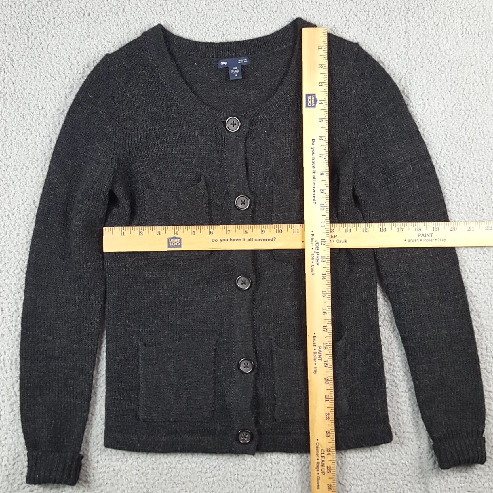 Gap VINTAGE Gap Women's Cardigan Sweater XS Knit Fuzzy Wool Alpaca Pockets 90s Winter Casual Size XS / US 0-2 / IT 36-38 - 5 Thumbnail