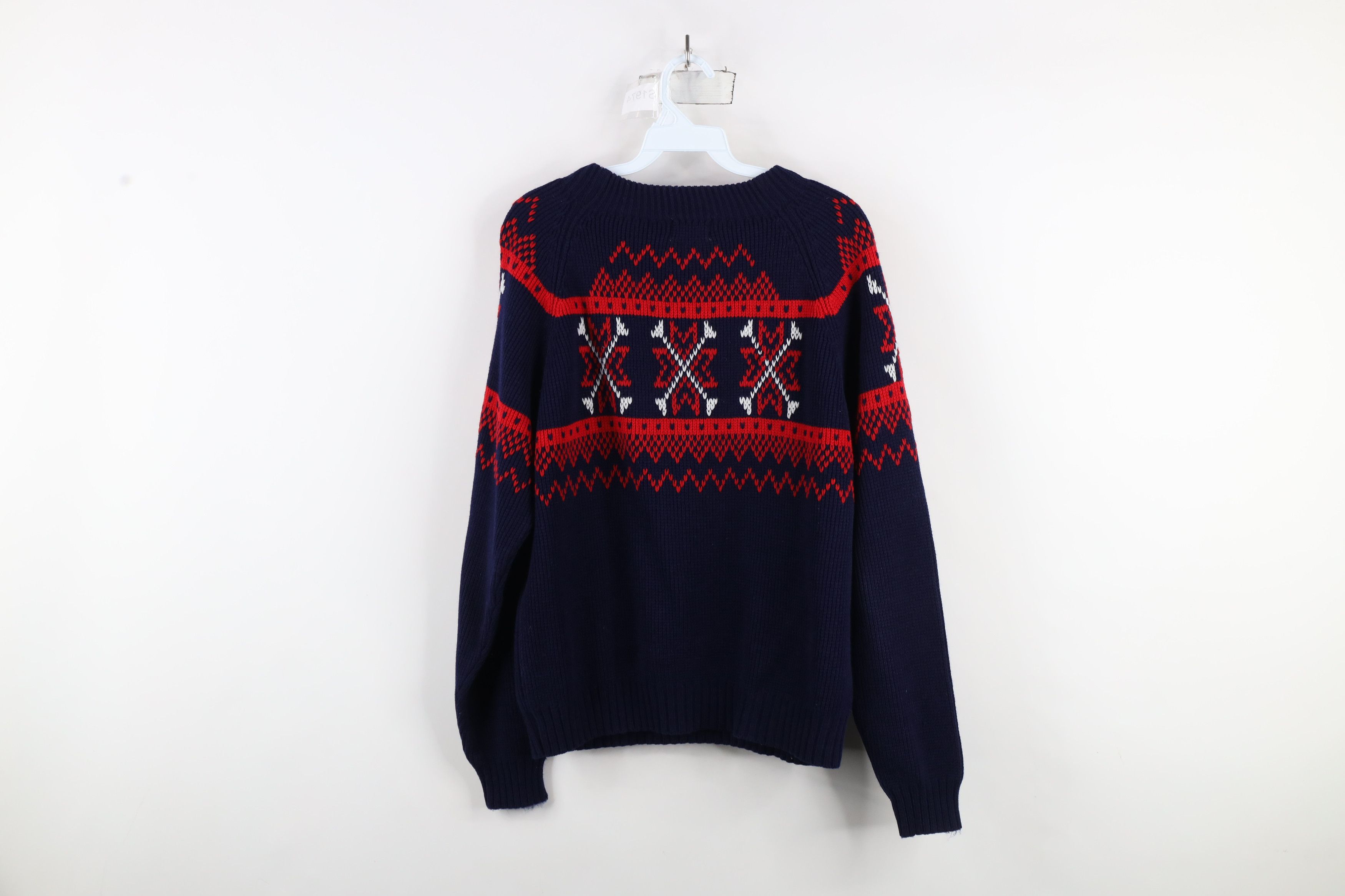 Vintage Vintage 70s Streetwear Snowflake Fair Isle Knit Sweater Size M / US 6-8 / IT 42-44 - 11 Thumbnail