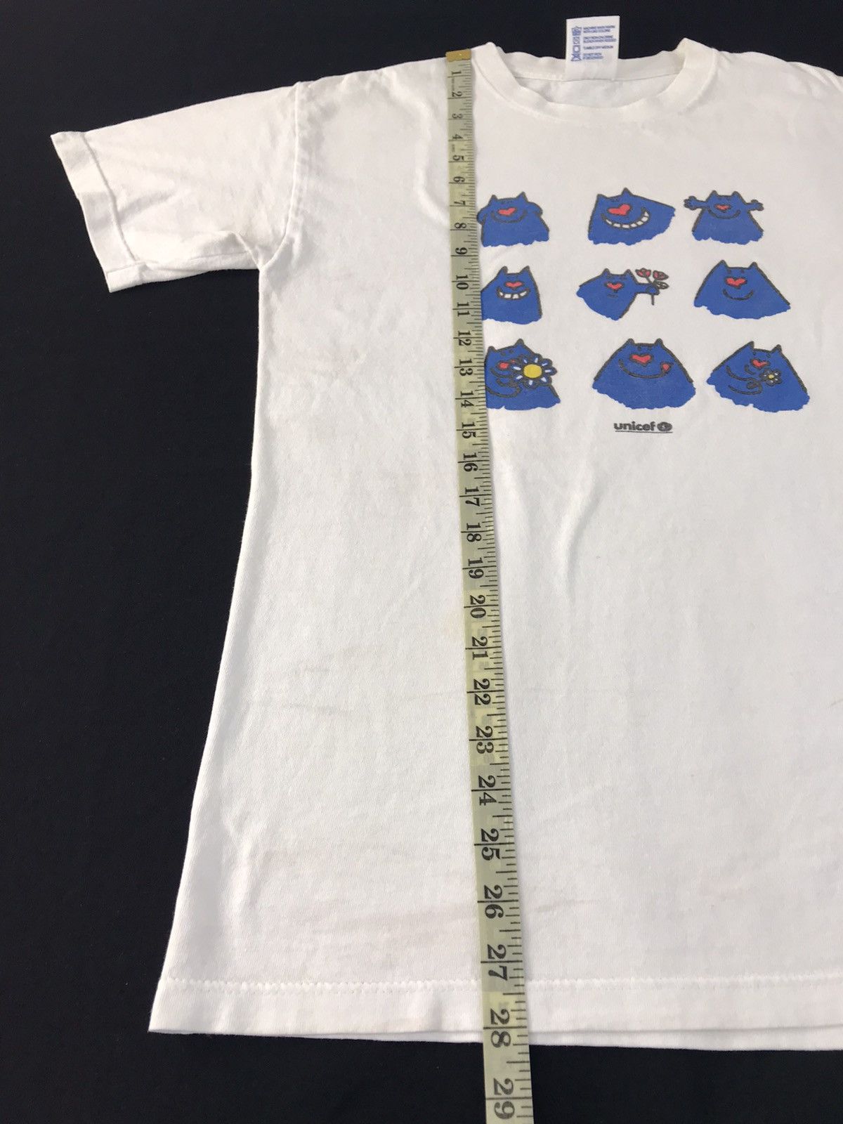 Vintage Vintage 90s Unicef Agostino Traini Blue Monster Logo Tee Size US M / EU 48-50 / 2 - 8 Thumbnail