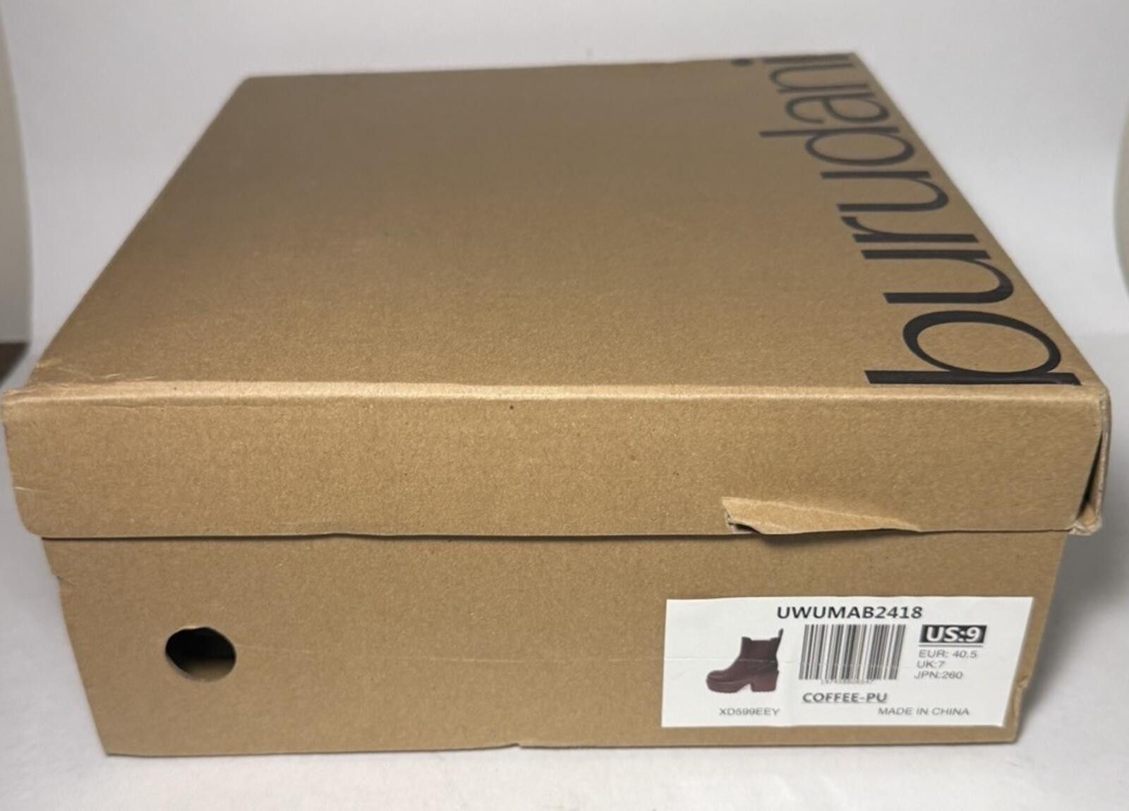 Other BURUDANI Chelsea Ankle Boots 4 inch Chunky Wedge Heel Brown Size US 9 / IT 39 - 6 Thumbnail