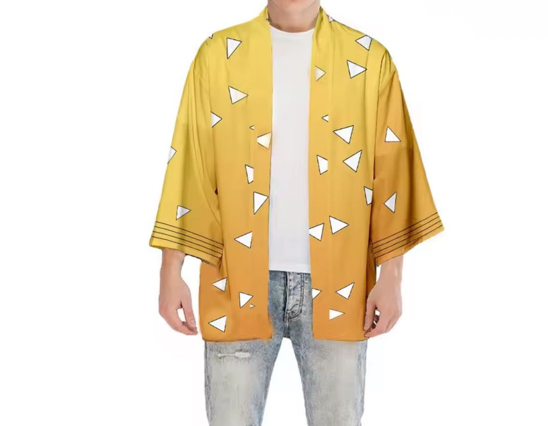 Japanese Brand Y2K Anime Costume Japanese Outfit Cosplay Yellow Kimono Size US XL / EU 56 / 4 - 1 Thumbnail
