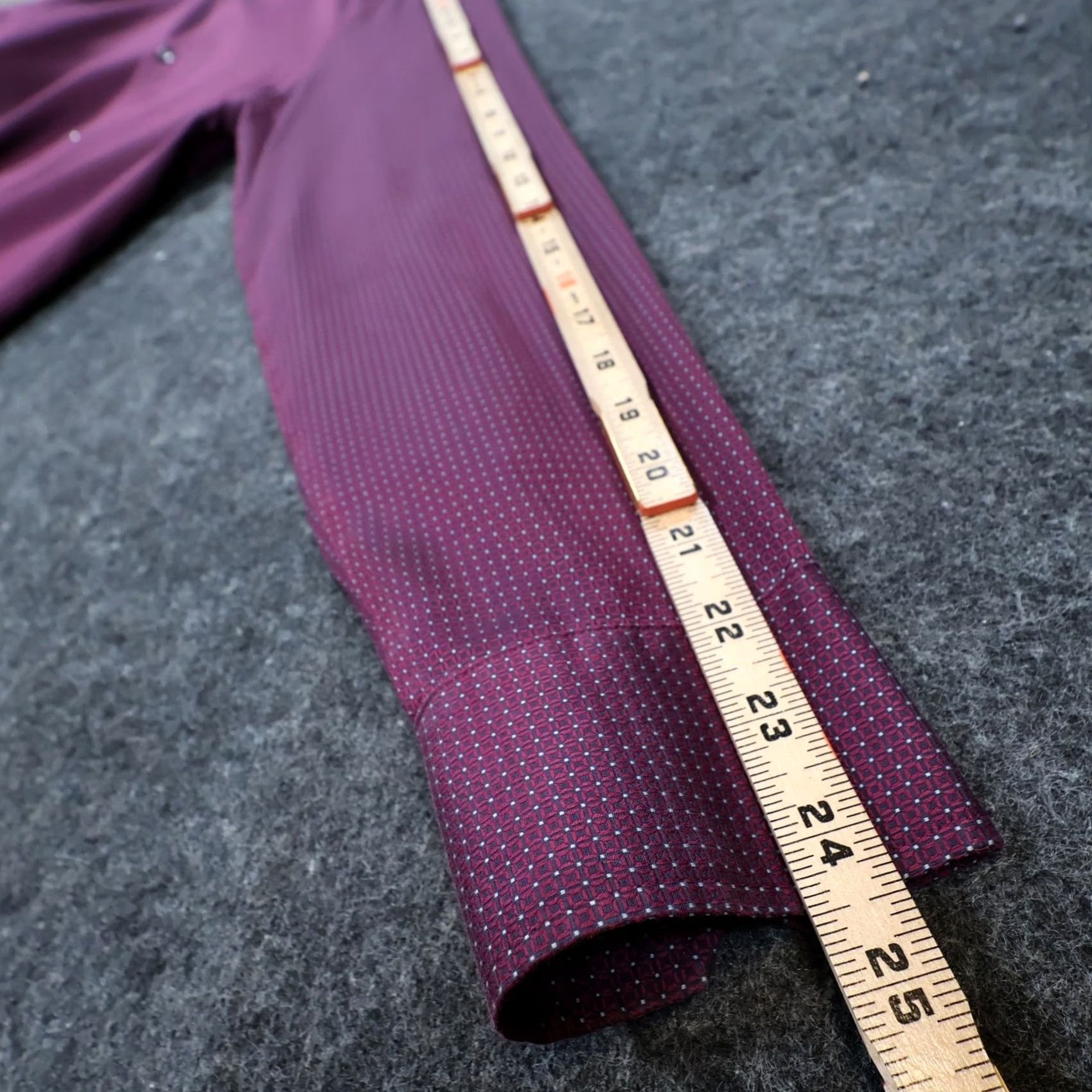 Murano Murano Button Down Shirt Mens Medium Burgundy Slim Fit Geometric 100% Cotton Size US M / EU 48-50 / 2 - 4 Thumbnail