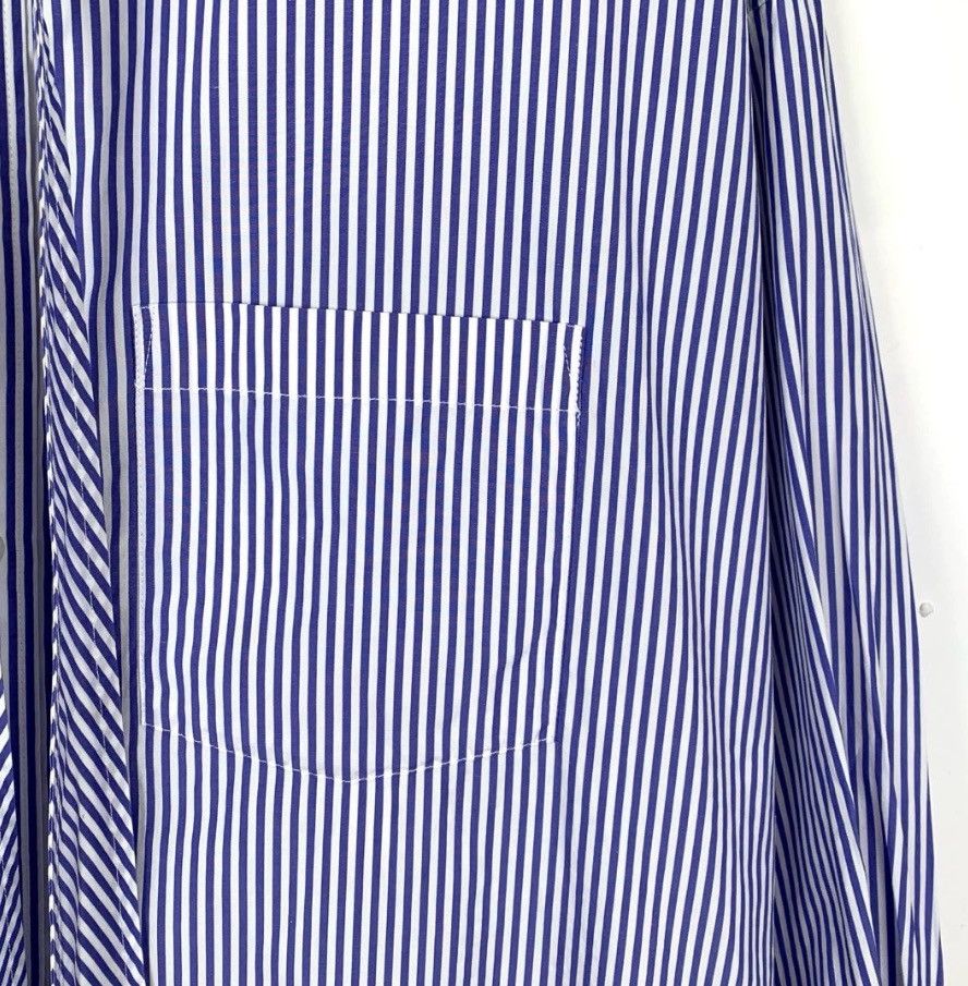 Balenciaga Balenciaga logo letter printed blue and white striped cott Size 36R - 5 Thumbnail
