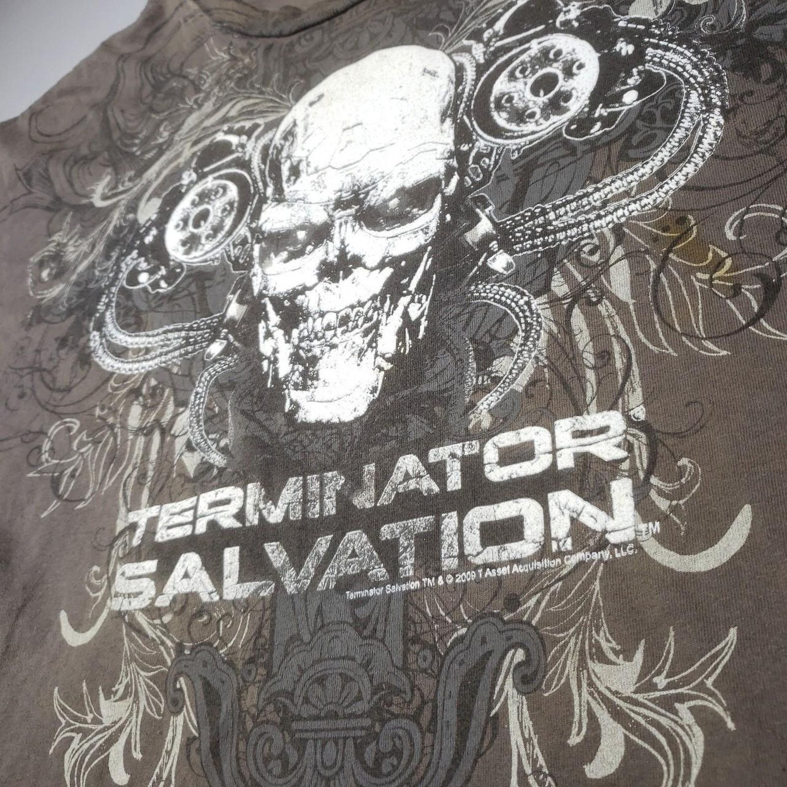 Vintage Terminator Salvation Shirt 2000s Movie Promo T Grunge Skull Size US L / EU 52-54 / 3 - 2 Thumbnail