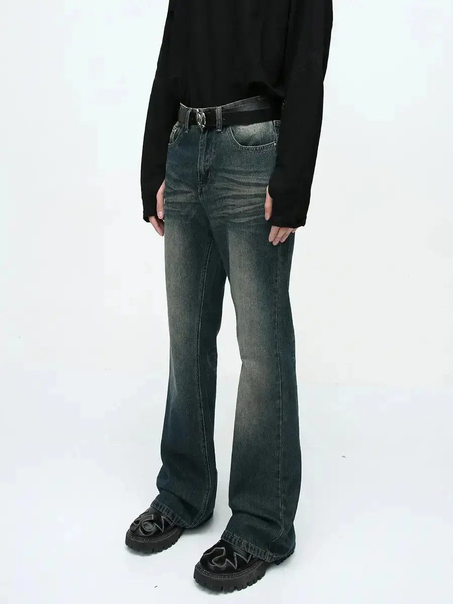 Japanese Brand Retro loose high street micro flared jeans Size US 32 / EU 48 - 1 Thumbnail