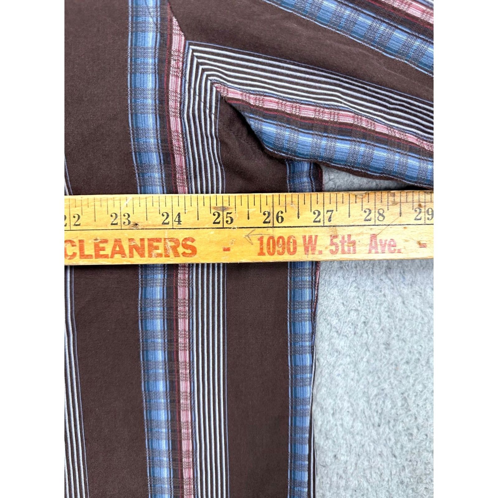 Tommy Bahama VINTAGE Tommy Bahama Shirt Mens 2XL Brown Balance Stripe Silk Blend Button Down Casual Size US XXL / EU 58 / 5 - 7 Thumbnail
