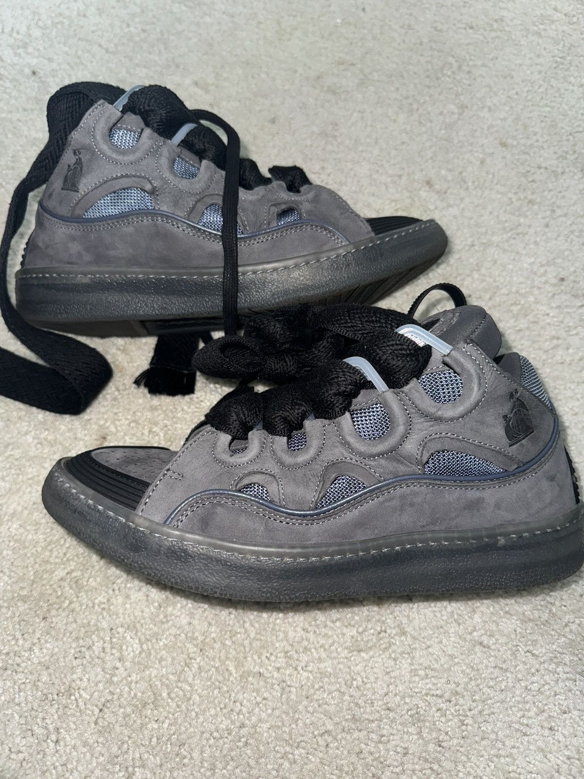 image of Lanvin Curb Sneakers in Grey, Men's (Size 9)