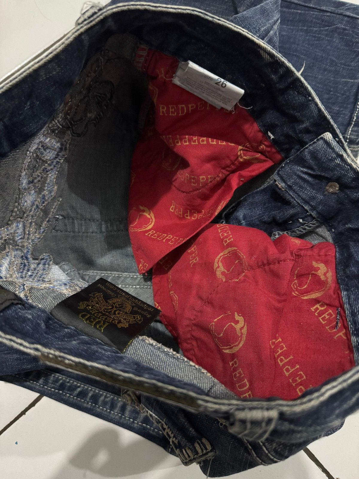 Hysteric Glamour Y2k Red Peppers skull studded ifsixwasnine bootcut jeans Size US 29 - 9 Thumbnail