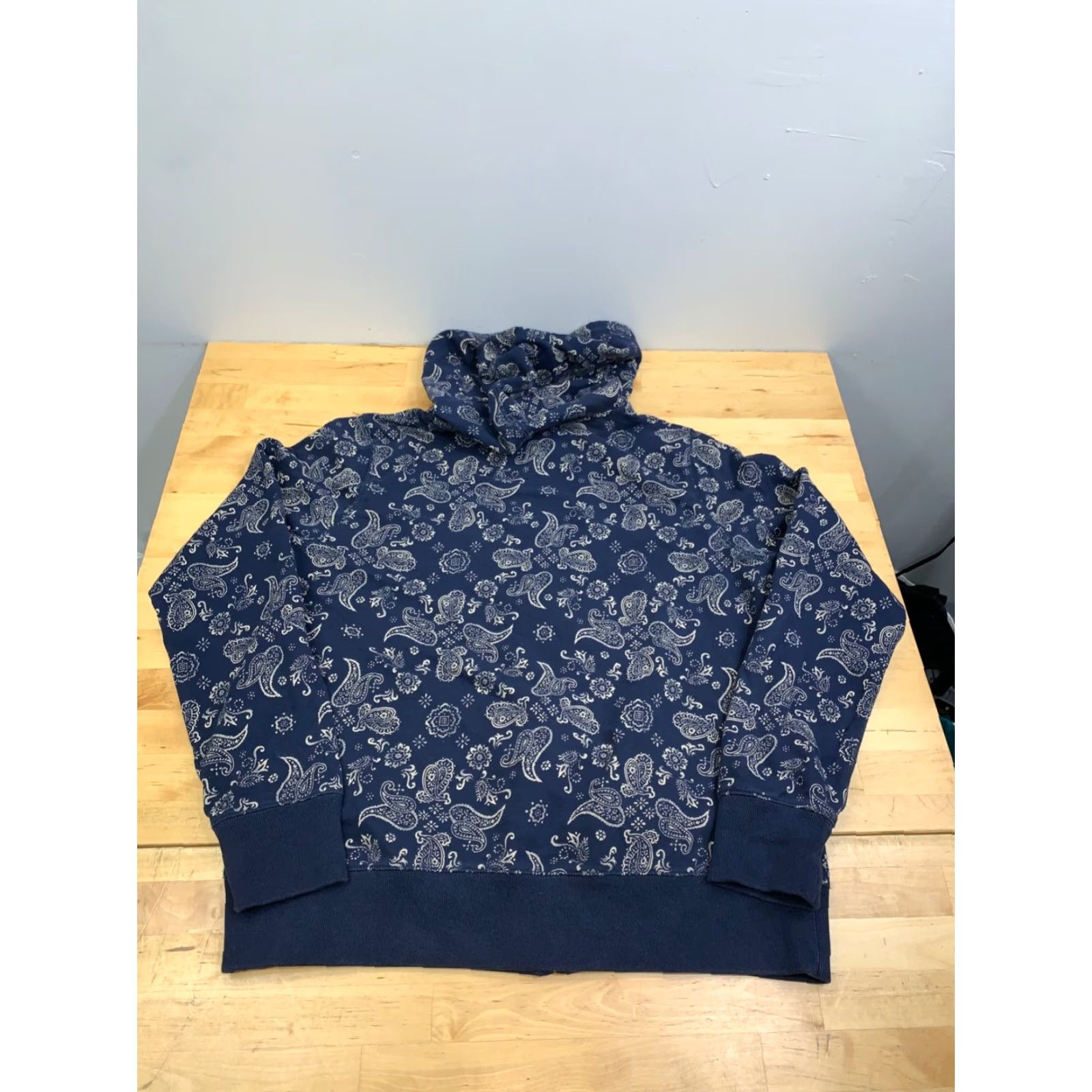 Lucky Brand Lucky Brand Jacket Womens XL Blue Paisley Hooded Full Zip Shirt Size XL / US 12-14 / IT 48-50 - 8 Thumbnail