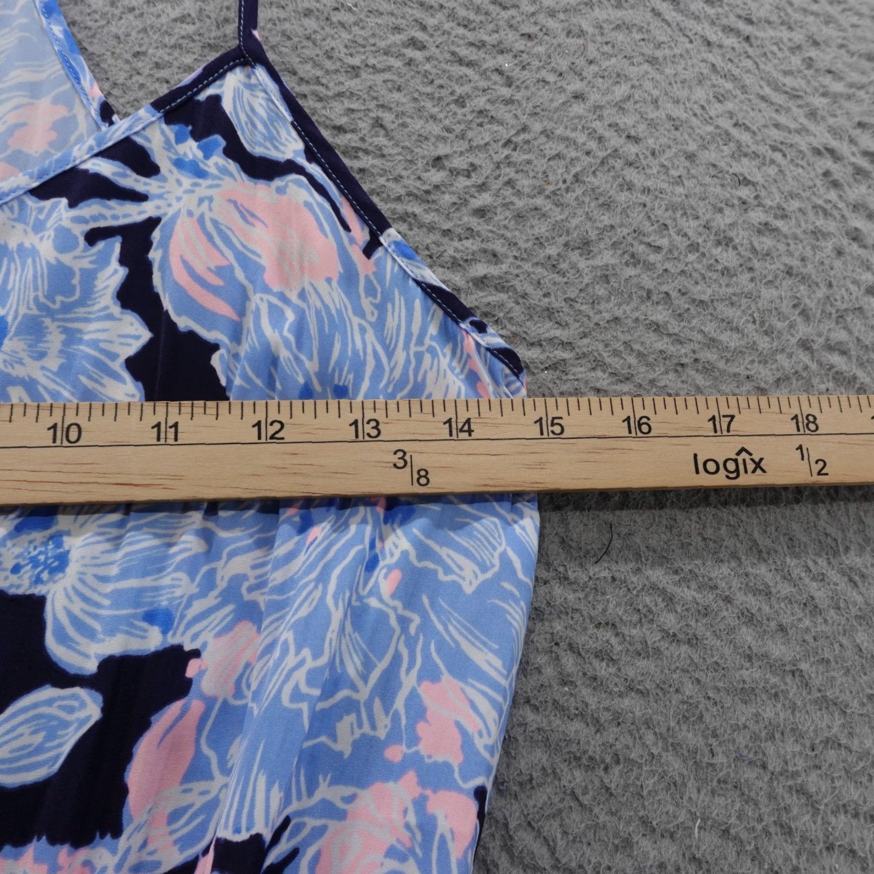 Lilly Pulitzer Jumpsuit One-Piece Wide Leg Women Sleeveless Floral Blue Pink XS Drawstring Resortwear Casual Party/Cocktail Travel