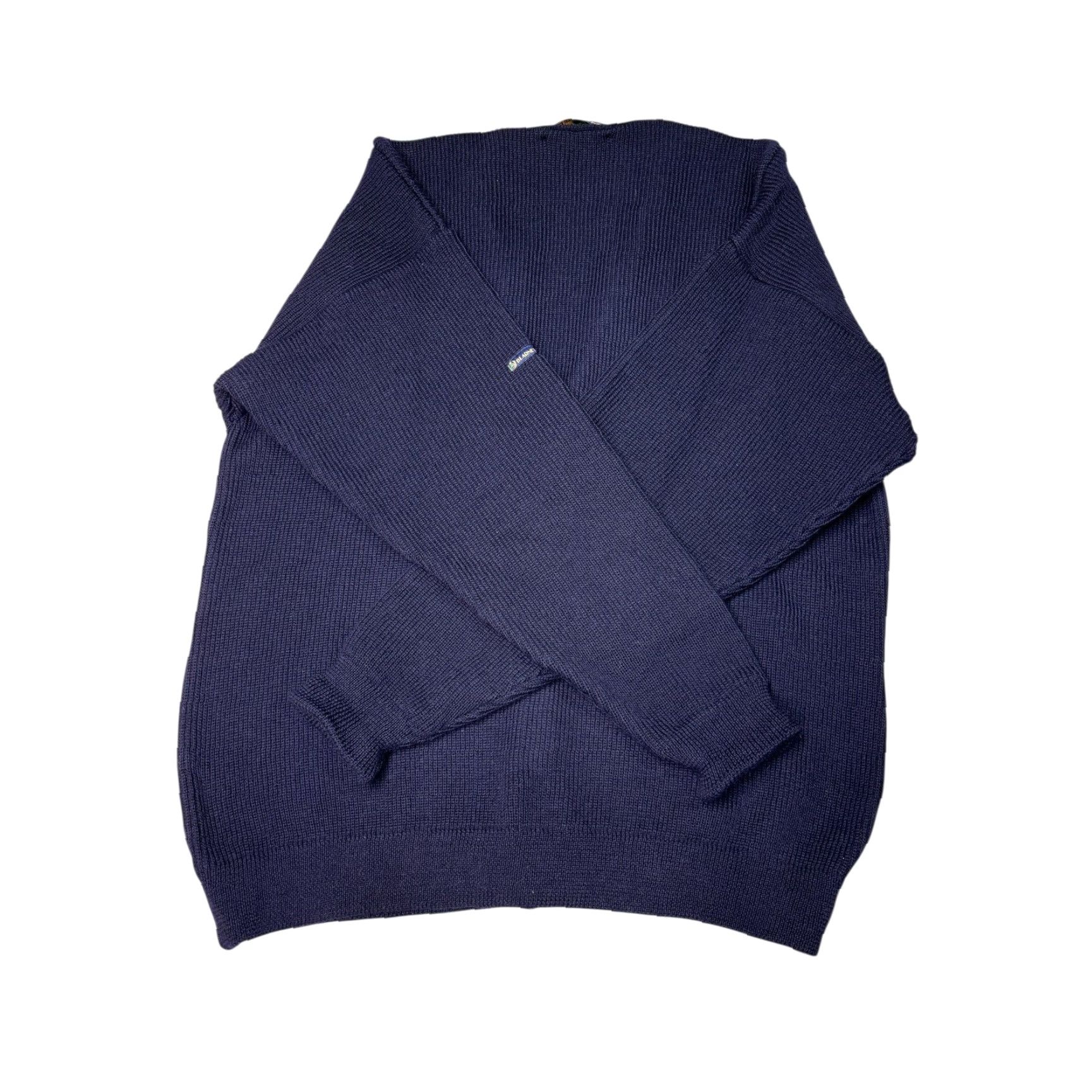 4SDESIGNS VINTAGE Blarney Castle Designs Mens Navy Wool Cardigan Sweater XL Embroidered Ireland Size US XL / EU 56 / 4 - 5 Thumbnail